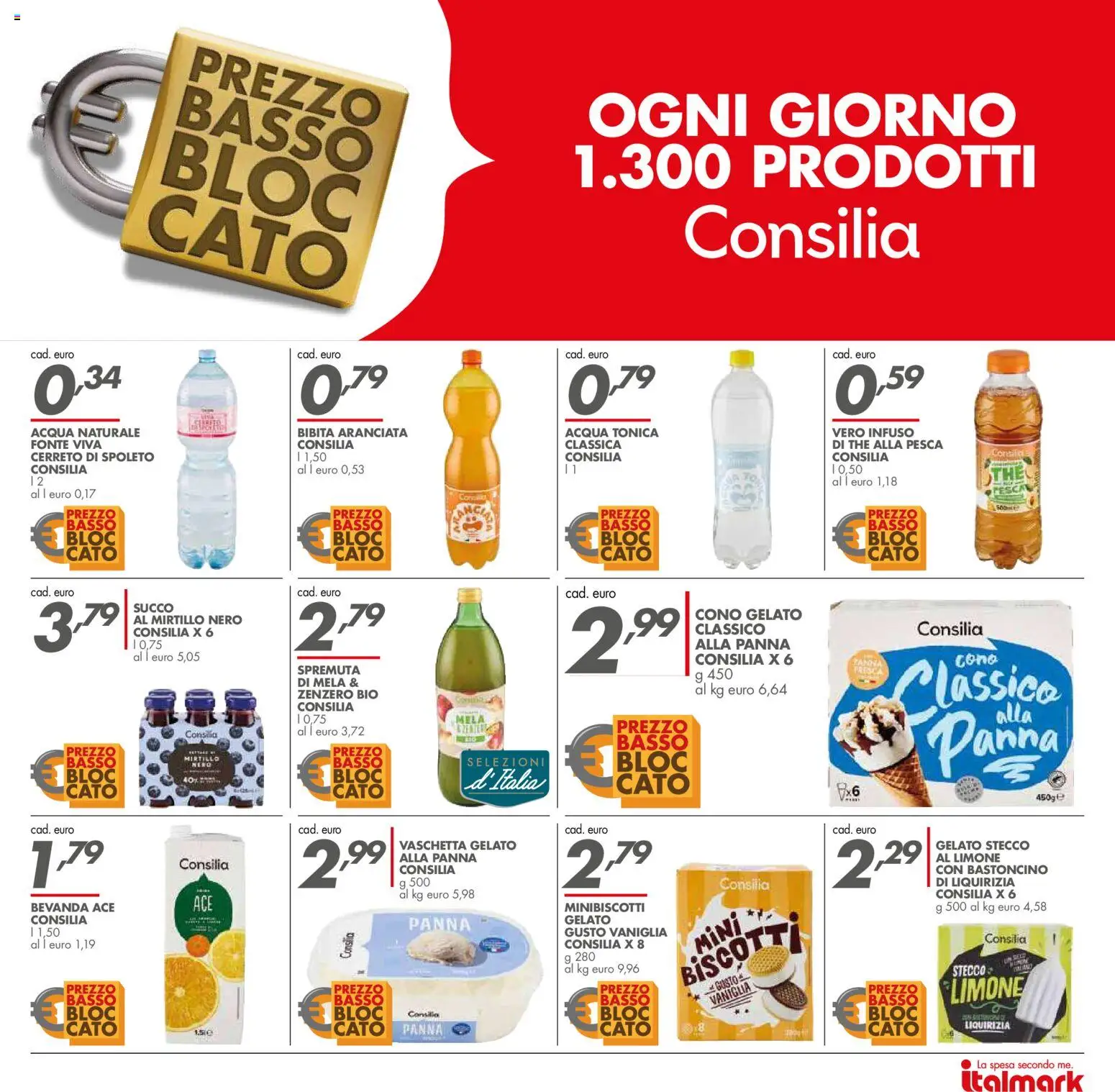 Volantino Italmark del 15/07/2026 | Pagina: 31 | Prodotti: Acqua tonica, Gelato, Acqua, The