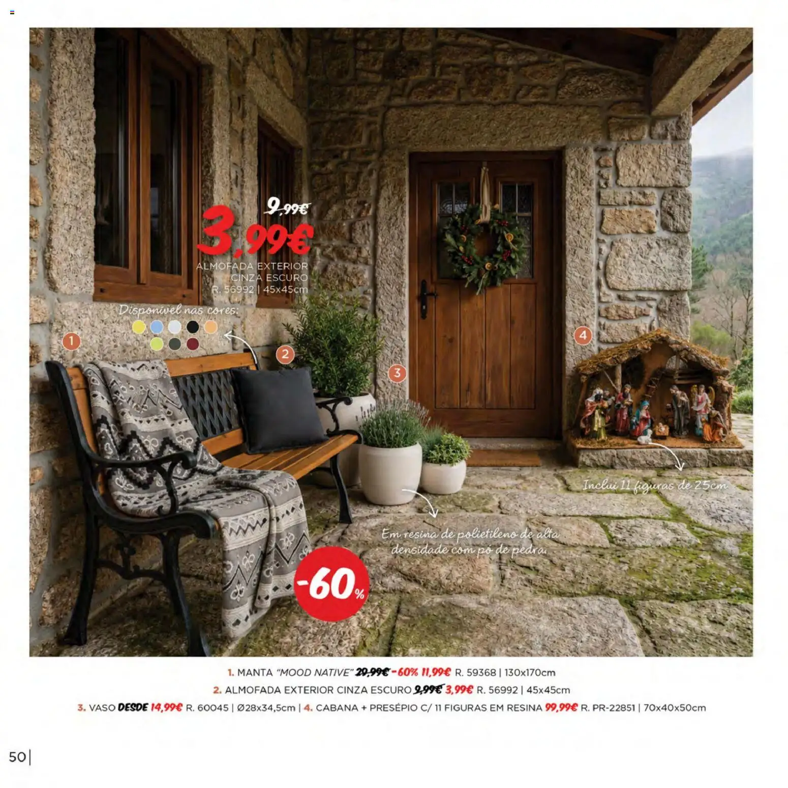 Espaço Casa Catálogo de Natal 2026 │ válido de 06/10/2026 | Página: 50 | Produtos: Pó, Almofada, Manta, Vaso