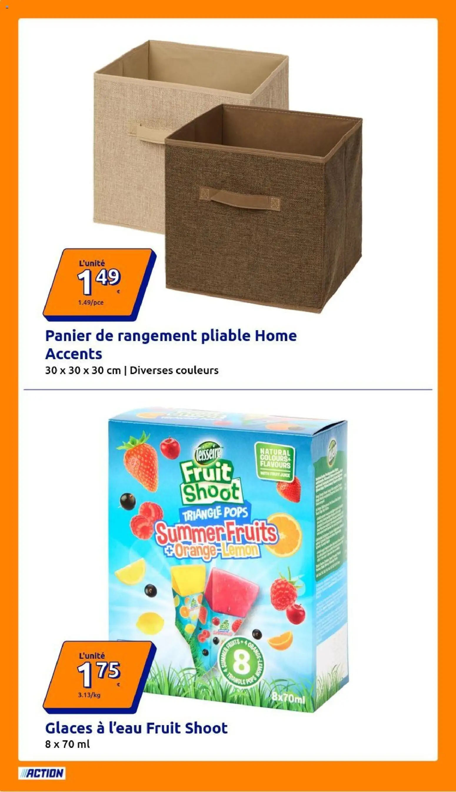 {H1} | Page: 2 | Produits: Glaces, Panier de rangement, Panier
