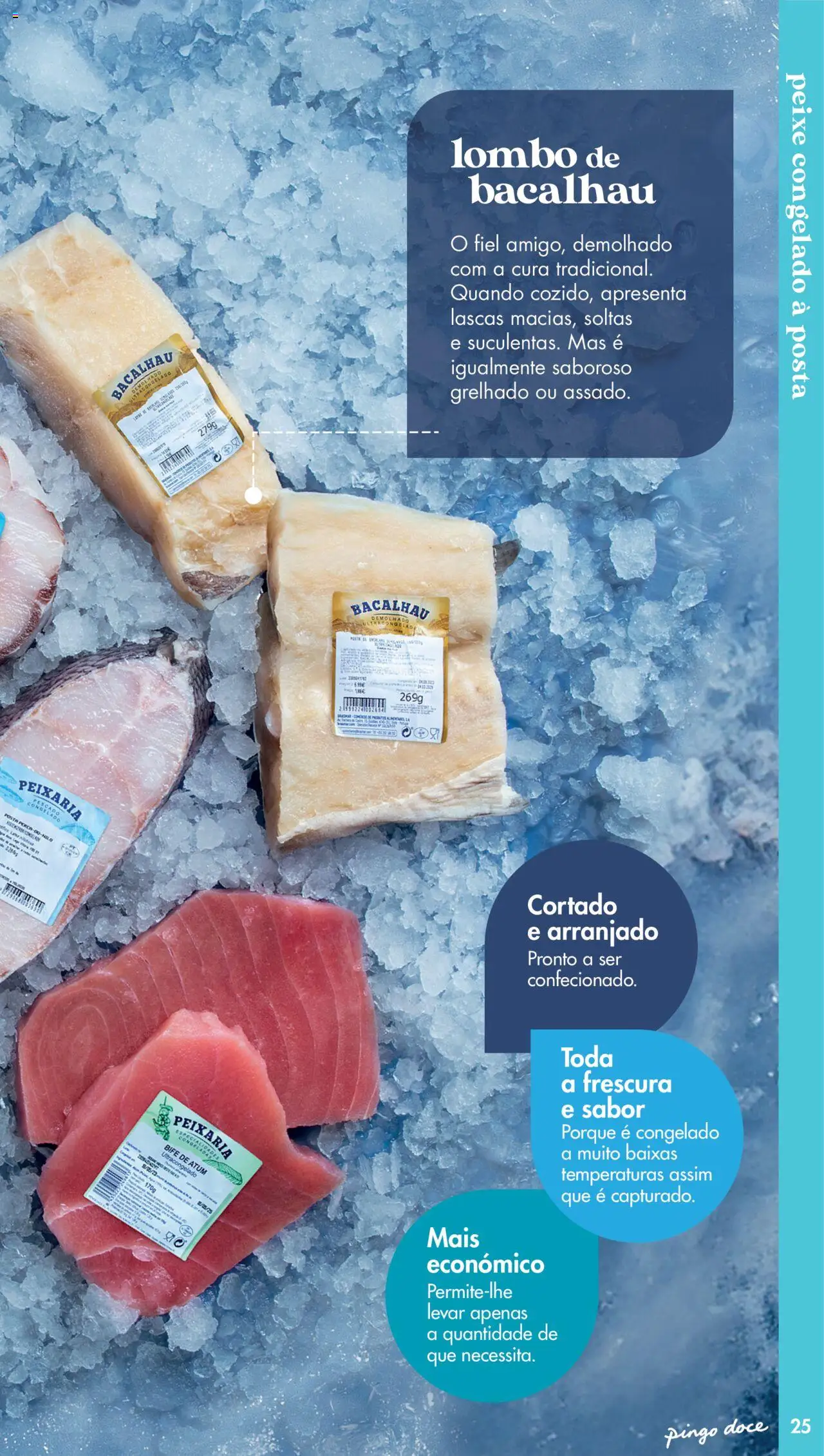 Pingo Doce - Catálogo Peixaria │ válido de 20/05/2025 | Página: 25 | Produtos: Atum, Bacalhau, Bife, Bife de atum