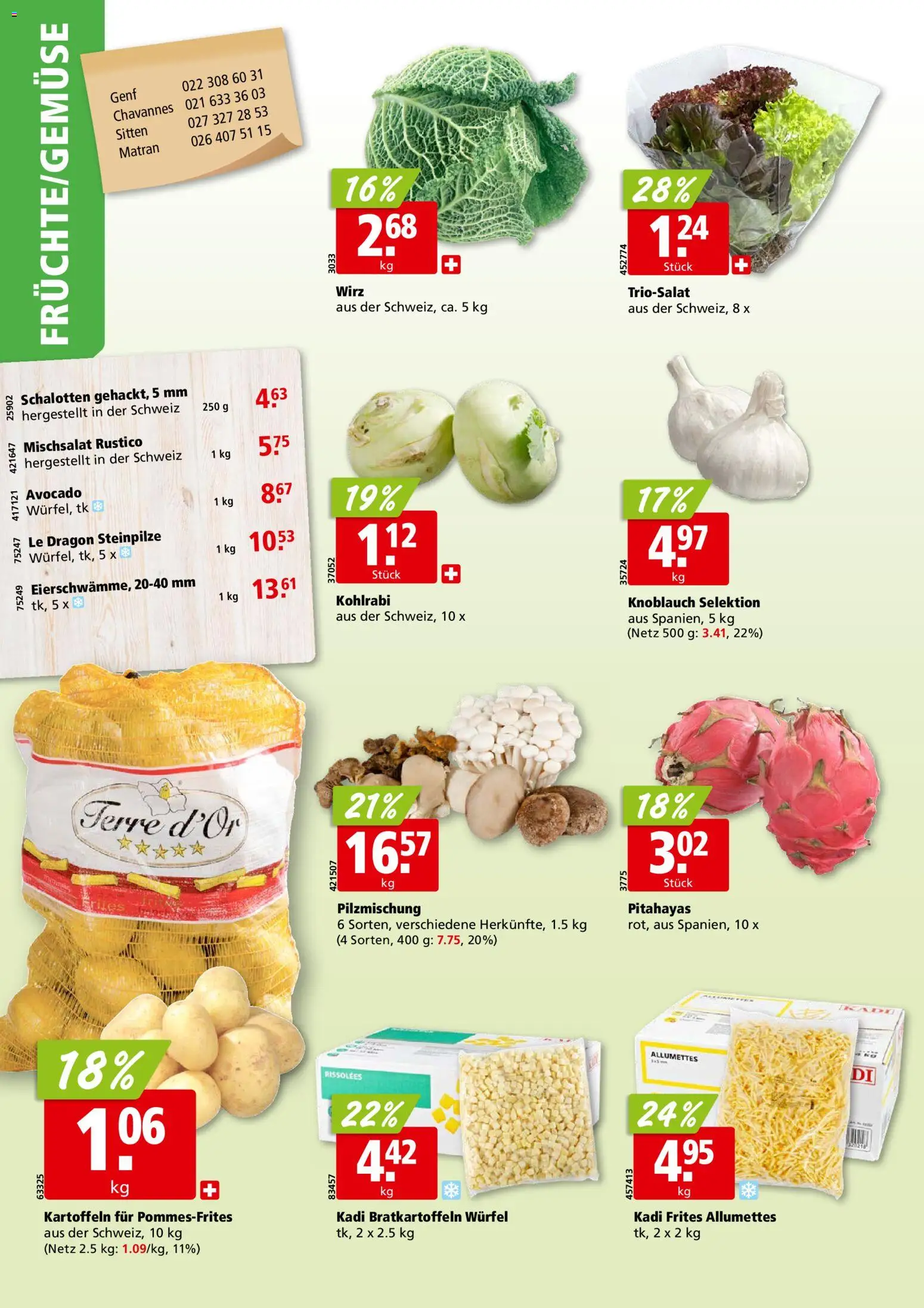Aligro aktionen Chavannes, Matran, Genf, Sitten – gültig ab 17.08.2026 | Seite: 2 | Produkte: Avocado, Kartoffeln, Knoblauch