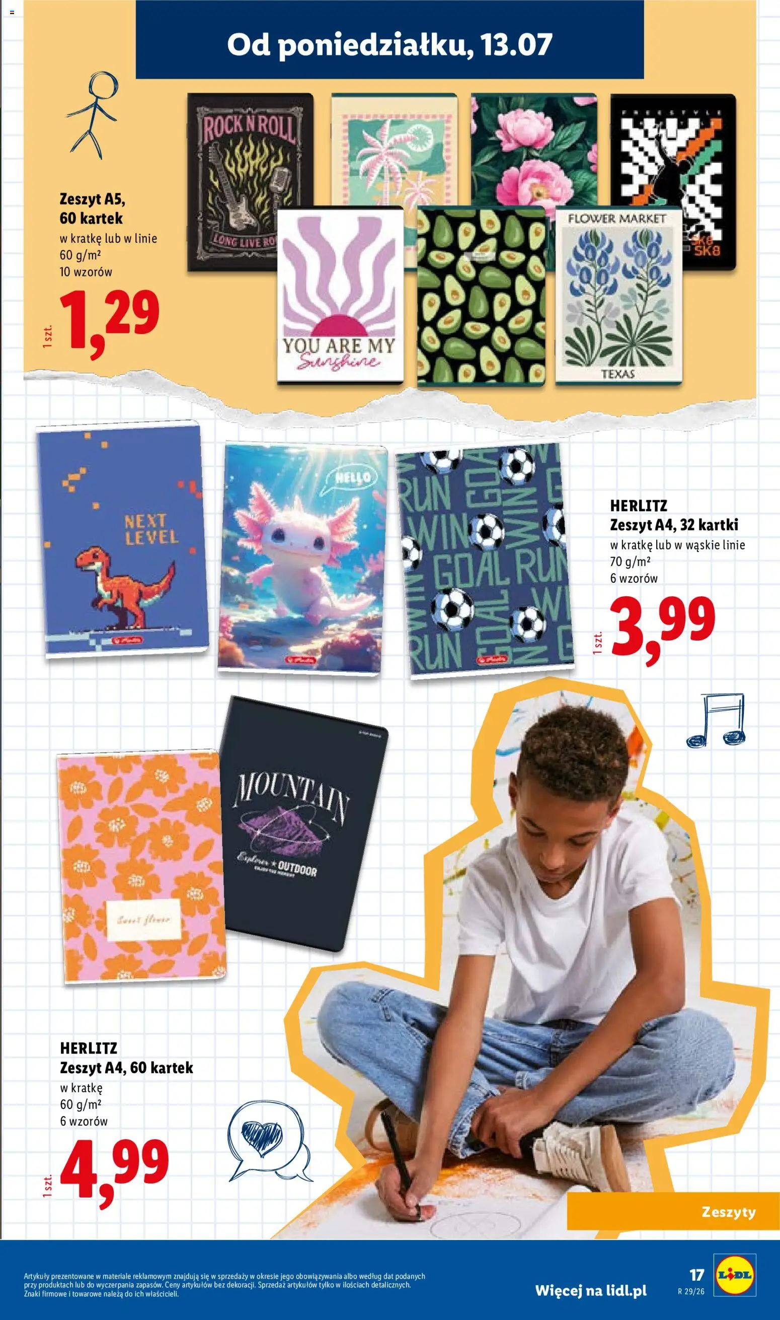 Lidl Katalog od 09.07.2026 | Strona: 17 | Produkty: Notebook, Zeszyt, Wino