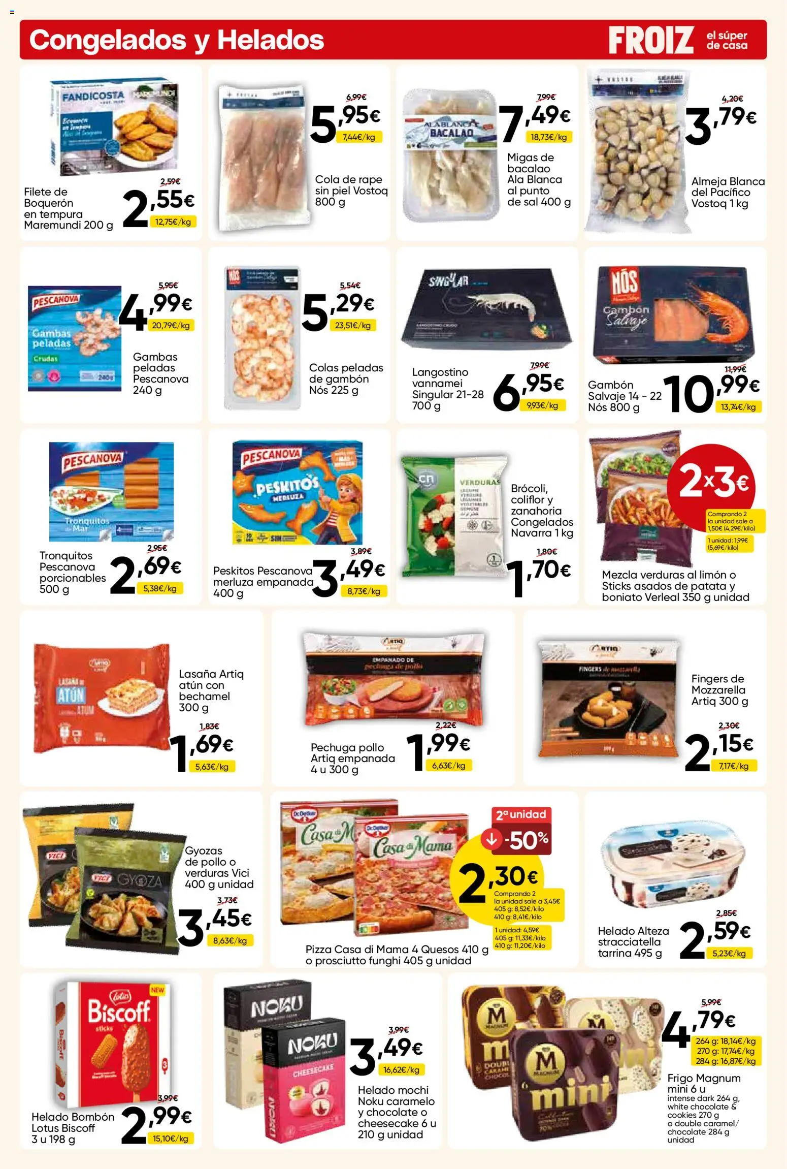 Froiz folleto │ válido desde el 15/10/2026 | Página: 4 | Productos: Helado bombón, Coliflor, Magnum, Pollo