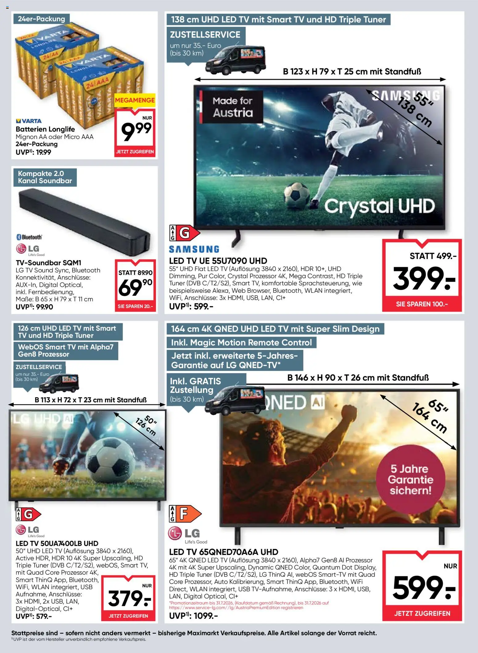 Maximarkt Flugblatt gültig ab 25.06.2026 | Seite: 18 | Produkte: TV, USB, Samsung