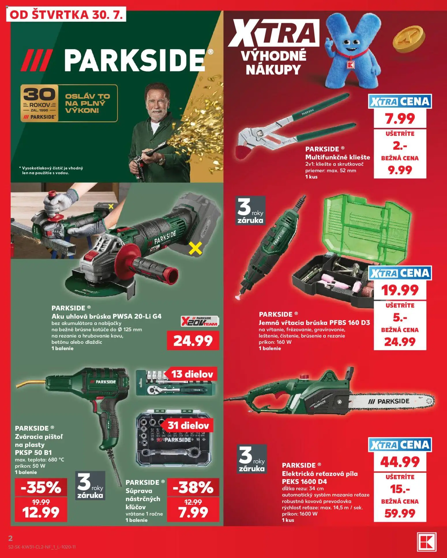 Kaufland SK akciós ujság - amely érvényes a következő dátumtól: 2026.07.30. | Oldal: 2 | Termékek: Parkside