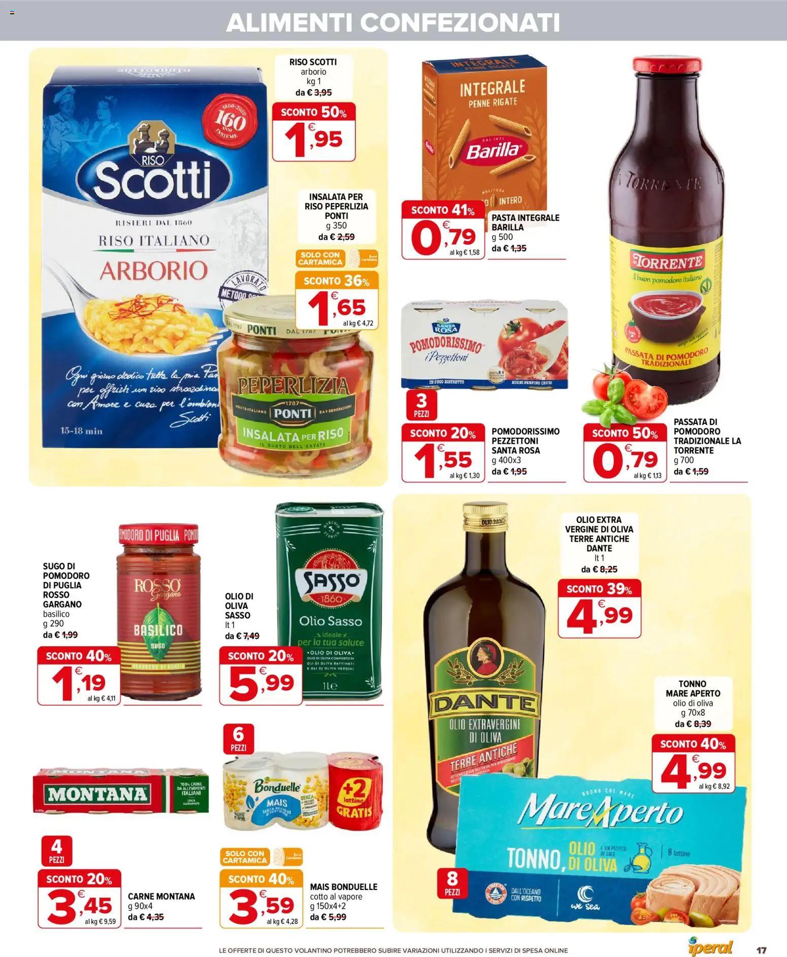 Volantino Iperal del 15/07/2026 | Pagina: 17 | Prodotti: Pasta, Sugo, Penne, Olio di Oliva