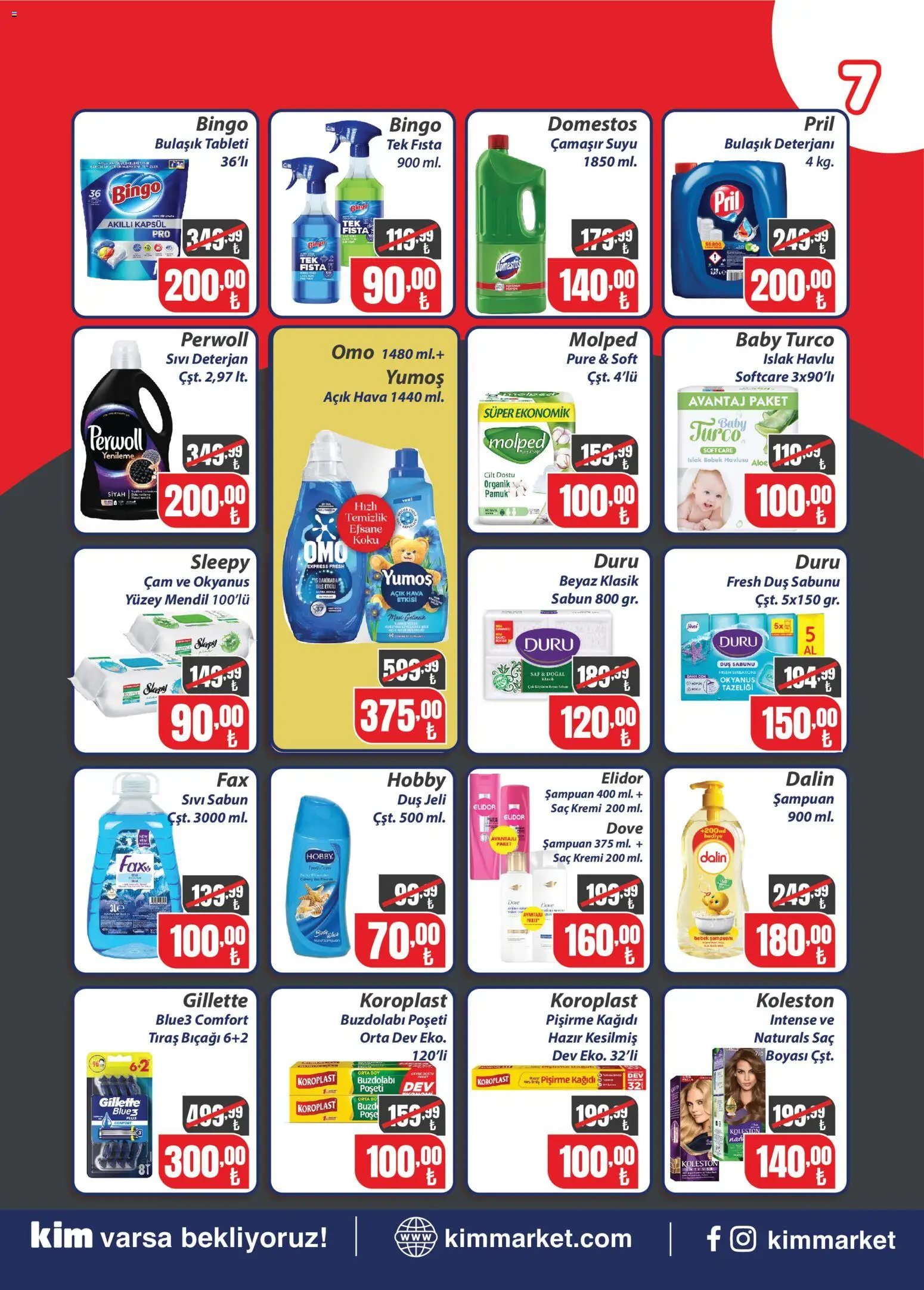 Kim Market Katalog - Marmara Insert - 09 Eylül 2026 tarihinden itibaren geçerlidir | Sayfa: 7 | Ürünler: Duş jeli, Bulaşık deterjanı, Koku, Buzdolabı