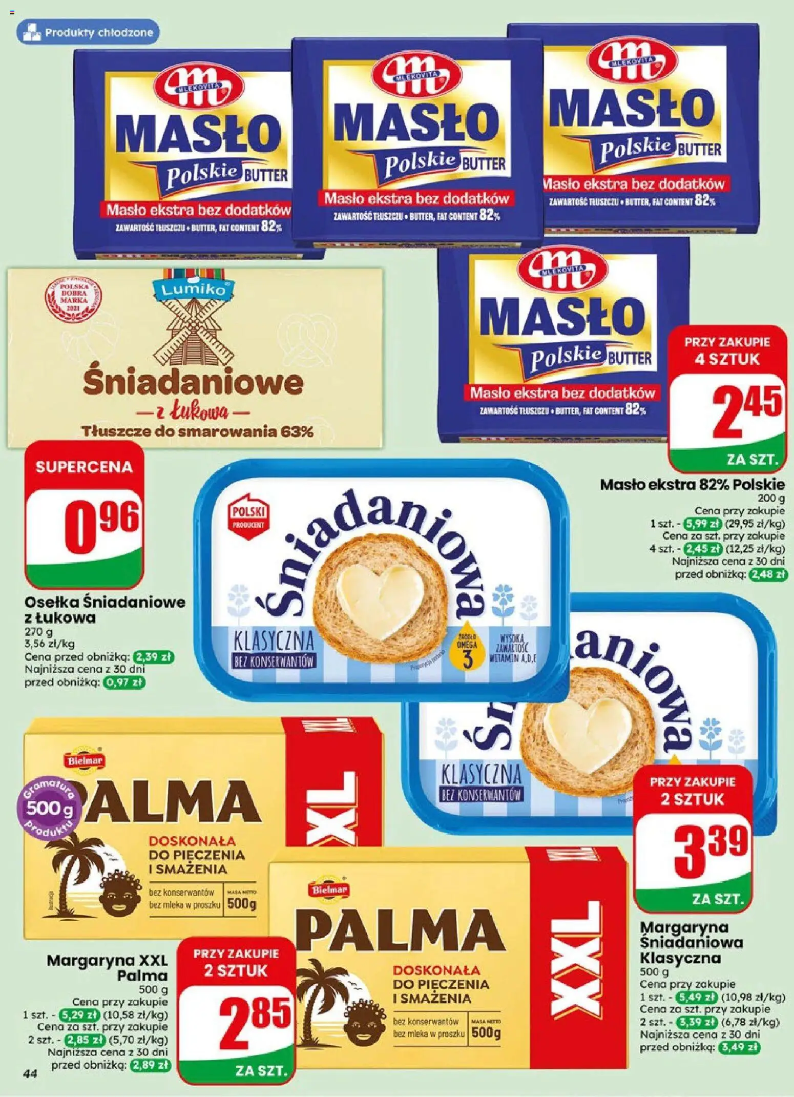 Dino gazetka od 06.05.2026 | Strona: 44 | Produkty: Osełka, Masło Polskie, Mleka, Margaryna