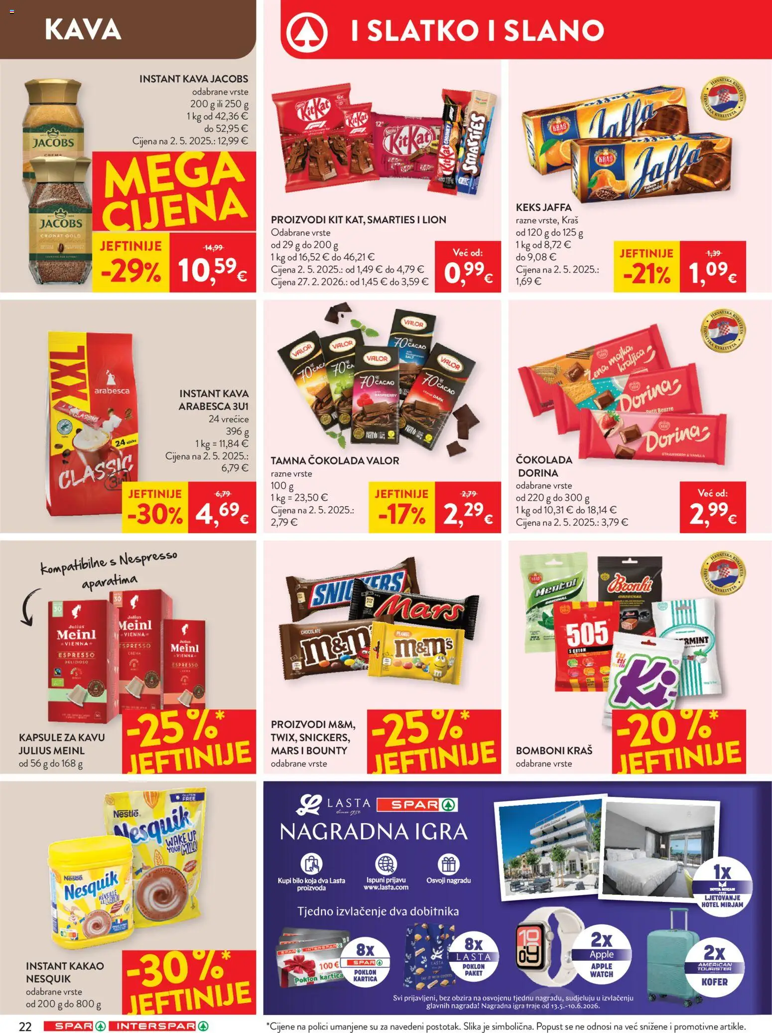 Spar katalog | vrijedi od 13.05.2026 | Stranica: 26 | Proizvodi: Arabesca, Jacobs, Kofer, Kapsule za kavu