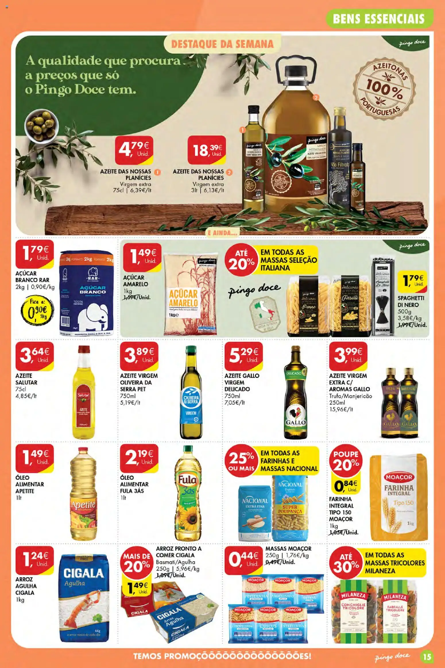 Pingo Doce Poupe Esta Semana Açores │ válido de 02/07/2026 | Página: 15 | Produtos: Azeite, Azeitonas, Milaneza, Arroz