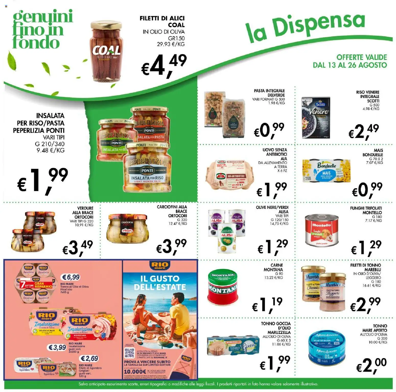 Volantino Coal del 13/08/2026 | Pagina: 17 | Prodotti: Riso, Insalata, Alici, Terra