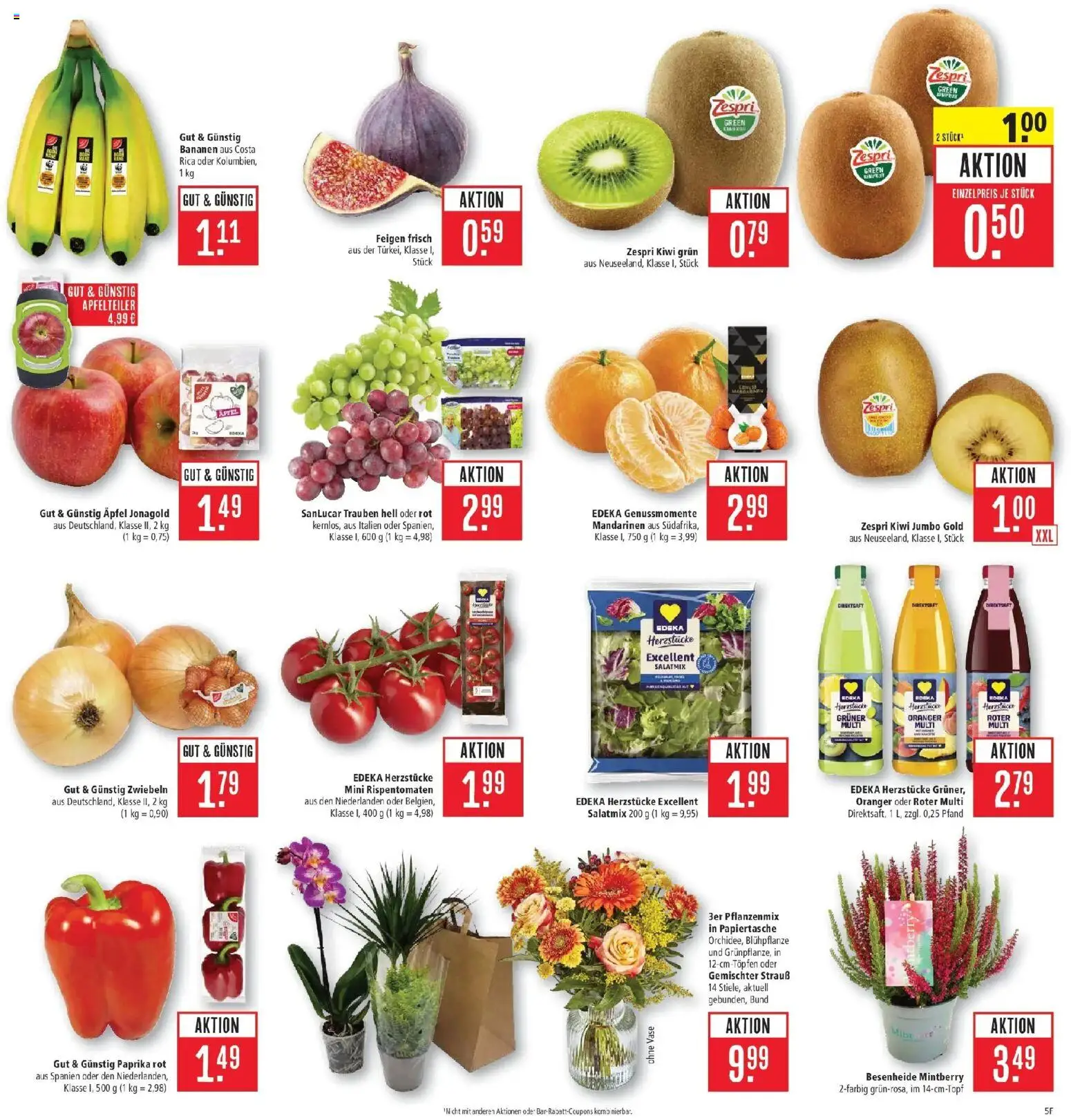 Marktkauf Prospekt Kirchheim (ab 07.09.2026) » Angebote online | Seite: 5 | Produkte: Paprika rot, Vase, Bananen, Kiwi