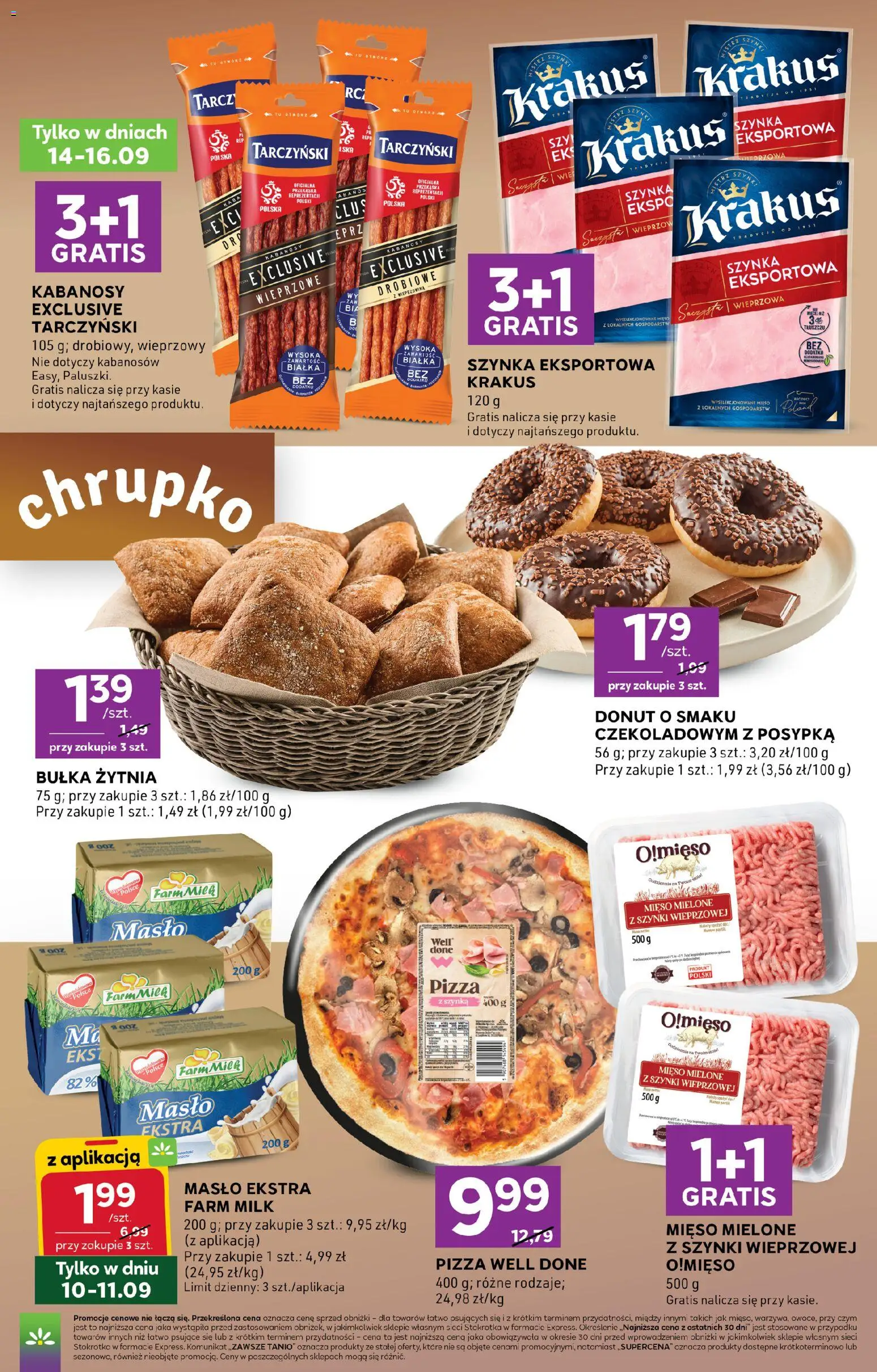 Stokrotka gazetka - Express od 10.09.2026 | Strona: 3 | Produkty: Mięso, Stokrotka, Donut, Masło