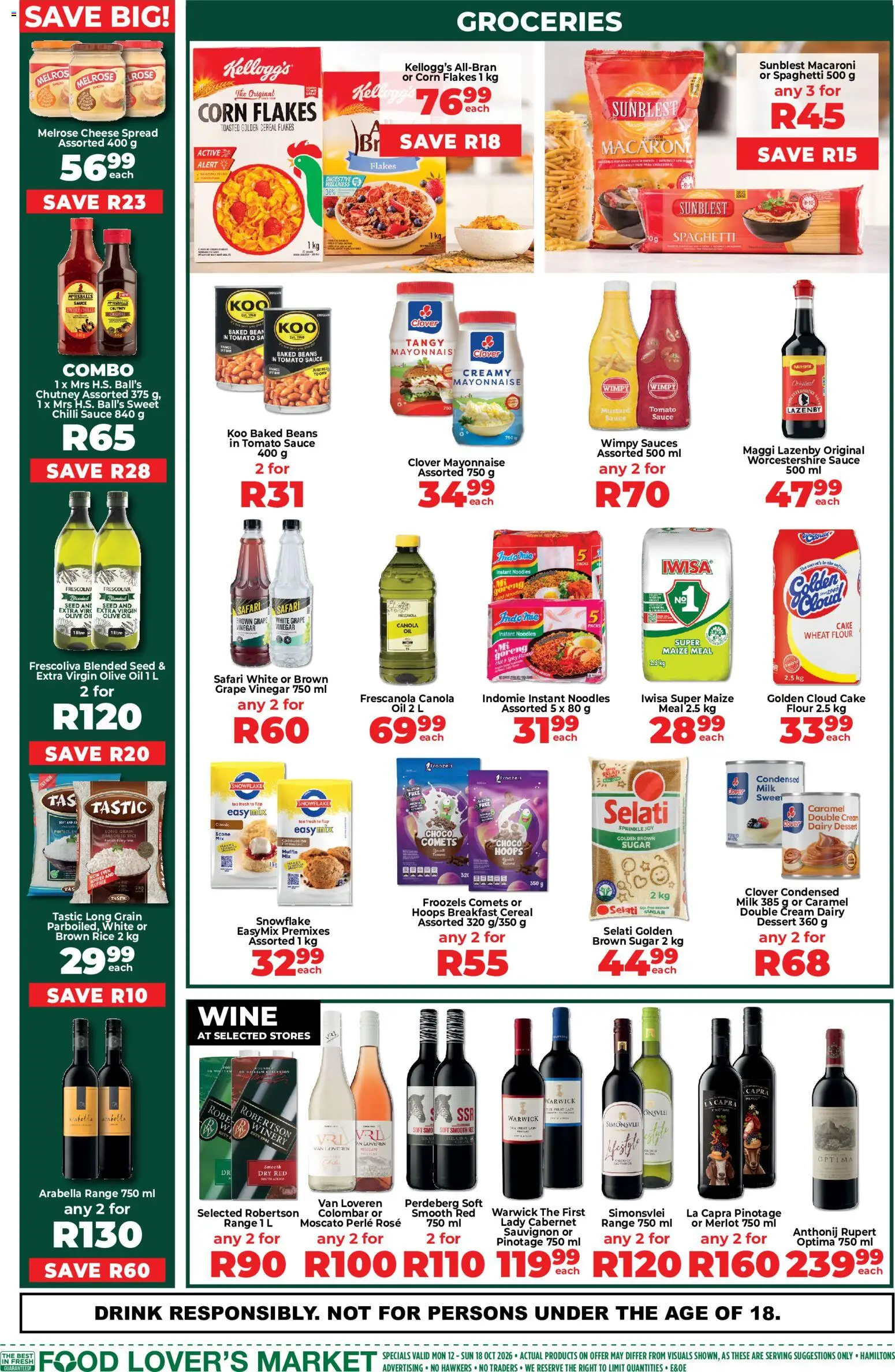 New Food Lover's Market catalogue – valid from 12/10/2026 | Page: 7 | Products: Flour, Cream, Mayonnaise, Sauce