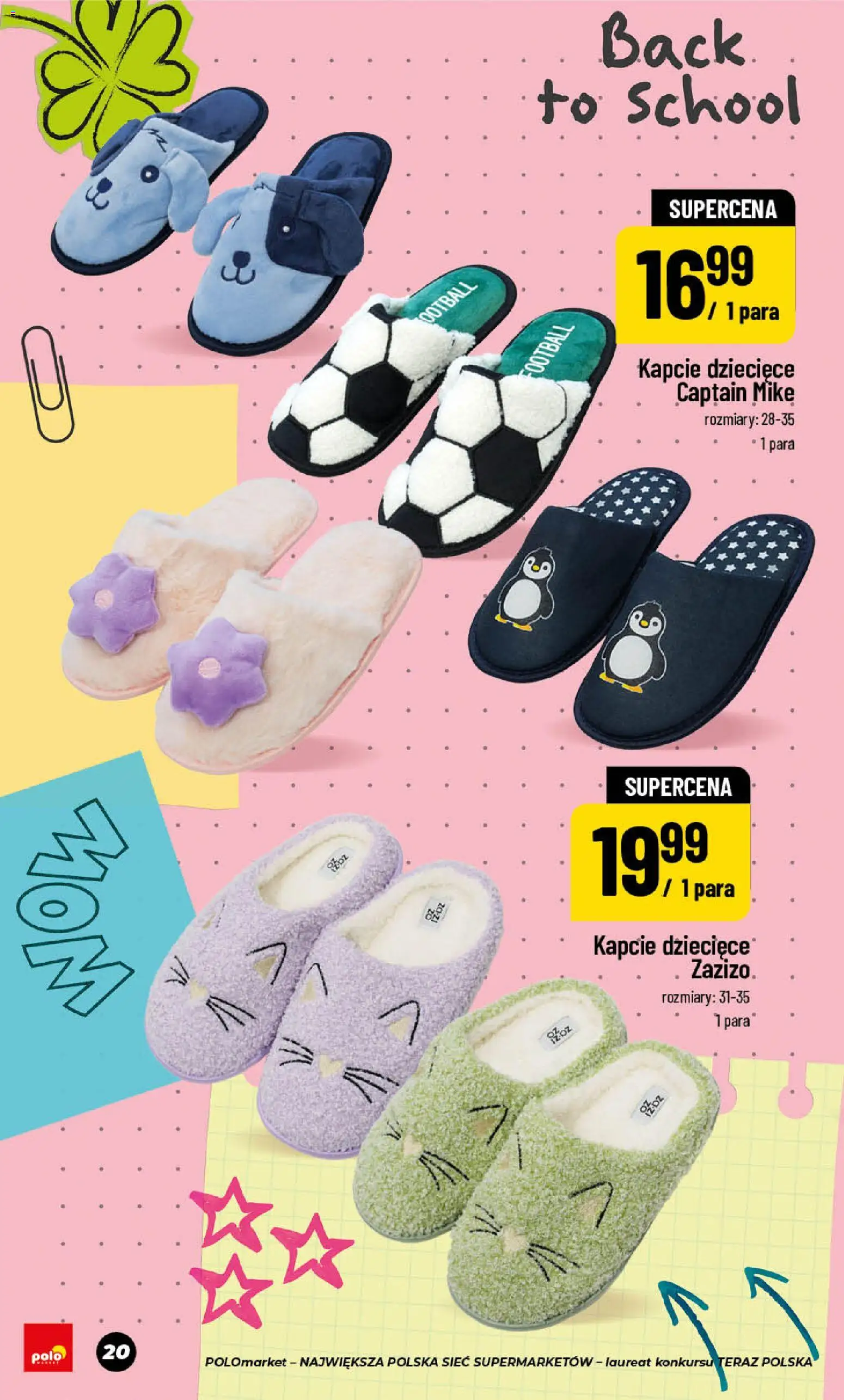 Nowa POLOmarket gazetka od jutra 24.07.2026 | Strona: 20 | Produkty: Kapcie
