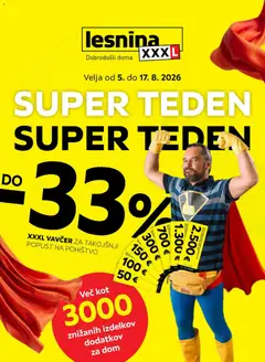 XXXL Lesnina katalog akcije – veljaven od 05.08.2026