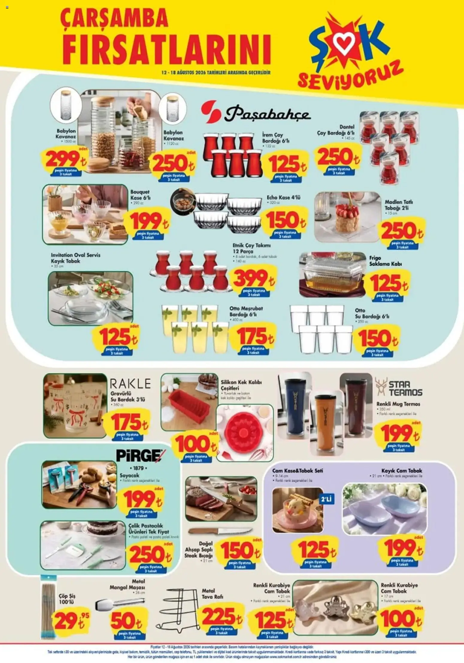 Şok Market - Hafta sonu fırsatları - 12 Ağustos 2026 tarihinden itibaren geçerlidir | Sayfa: 2 | Ürünler: Steak, Su, Termos, Su bardağı