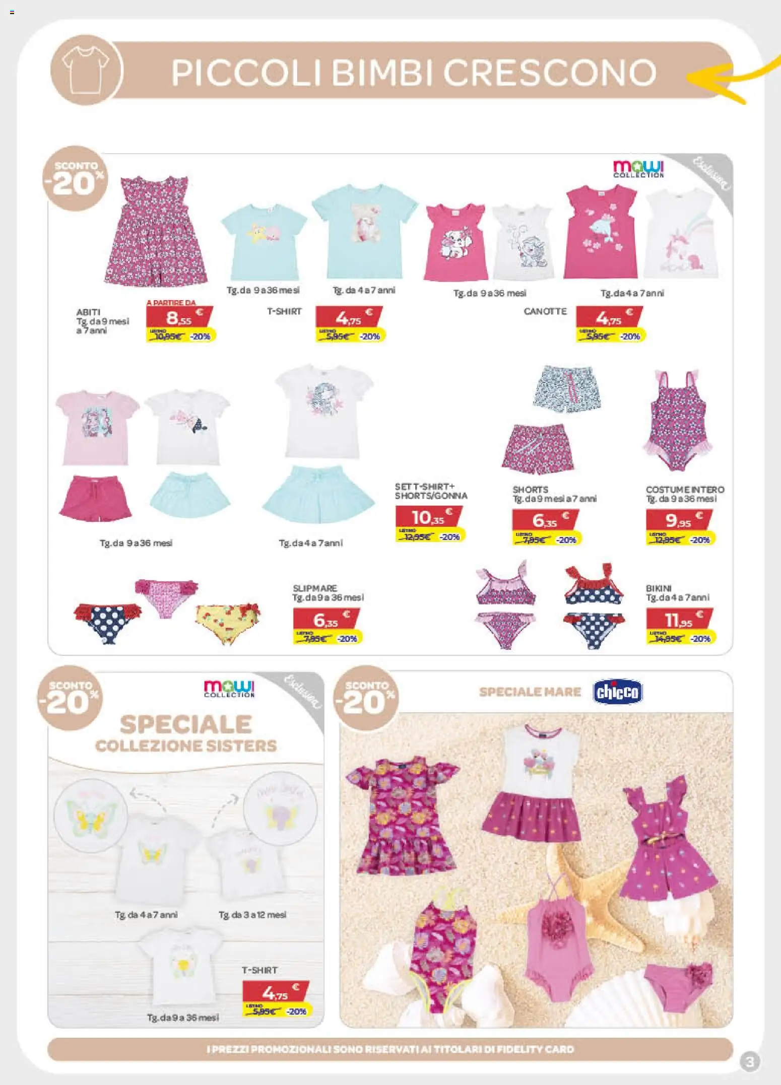 Volantino Bimbo store del 11.06.2026 | Pagina: 3 | Prodotti: Abiti, Bikini
