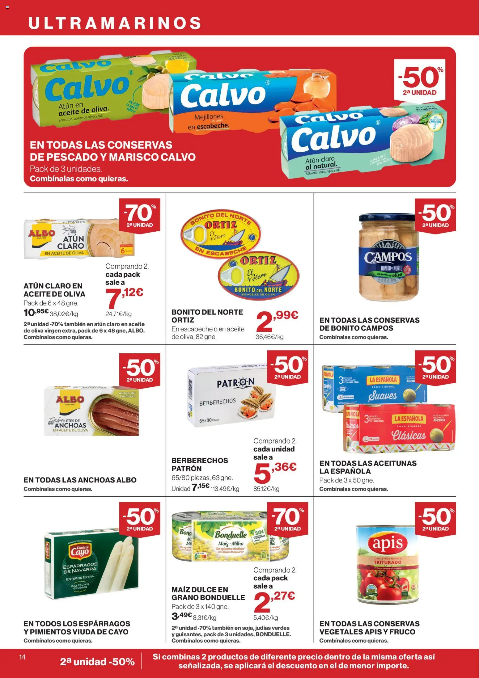 Supercor folleto │ válido desde el 13/08/2026 | Página: 14 | Productos: Maíz, Aceite, Pescado, Espárragos