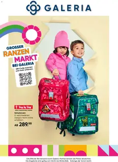 Galeria Karstadt Kaufhof Prospekt Schulranzen  	 ab 02.03.2026 gültig