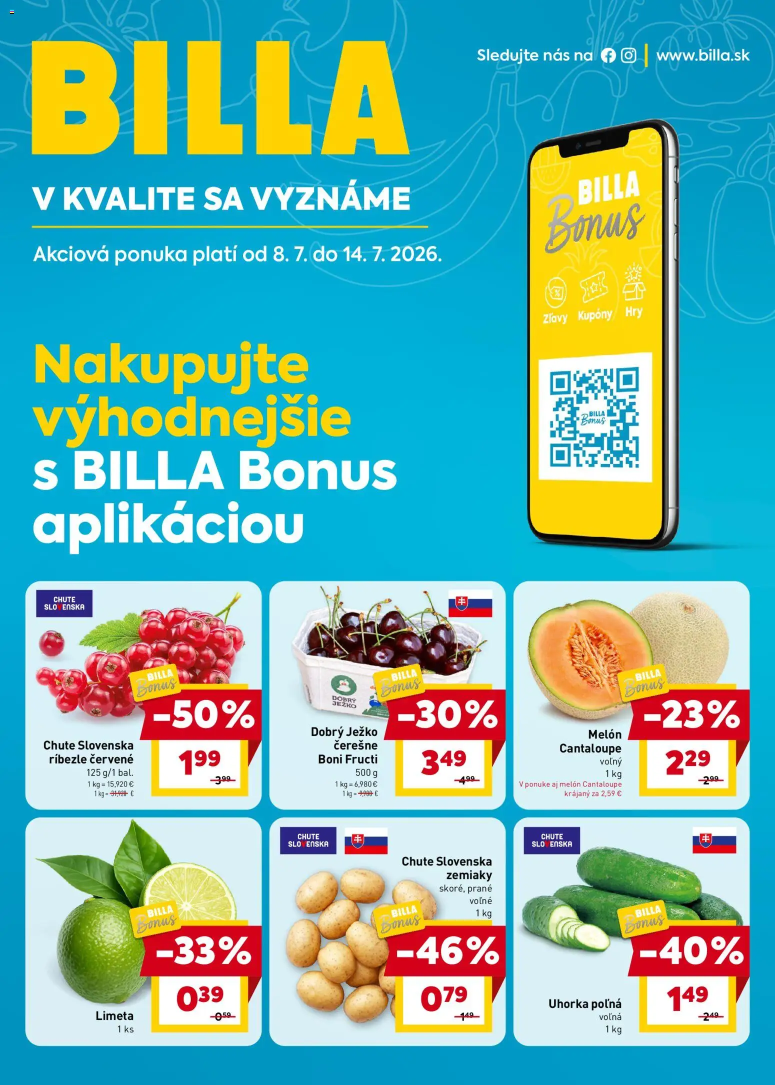 Nové Billa akcie – leták je platný od 08.07.2026 | Strana: 1