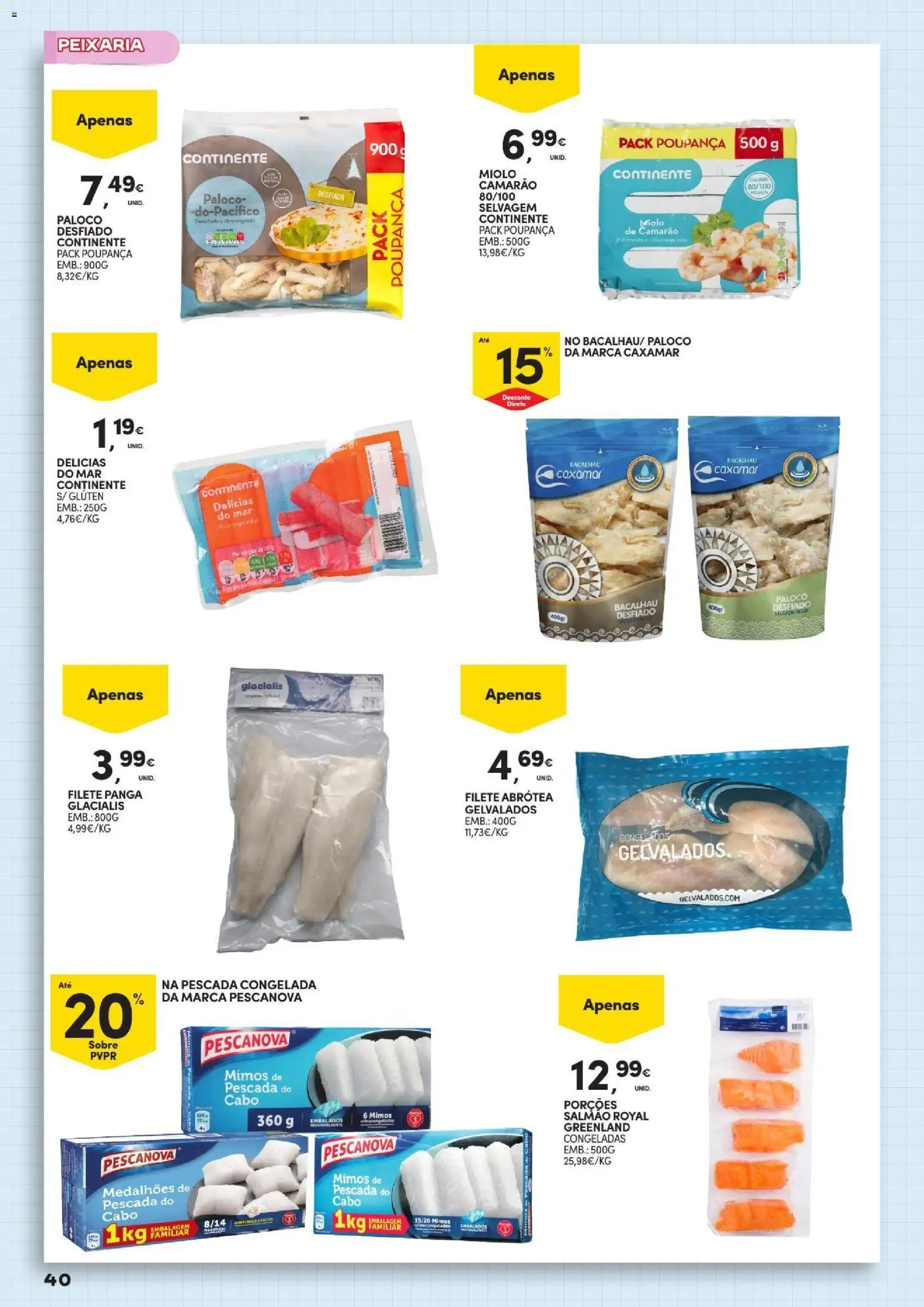 Continente - Açores Regresso às Aulas │ válido de 25/08/2026 | Página: 40 | Produtos: Cabo, Pescada, Pescada do cabo, Filete