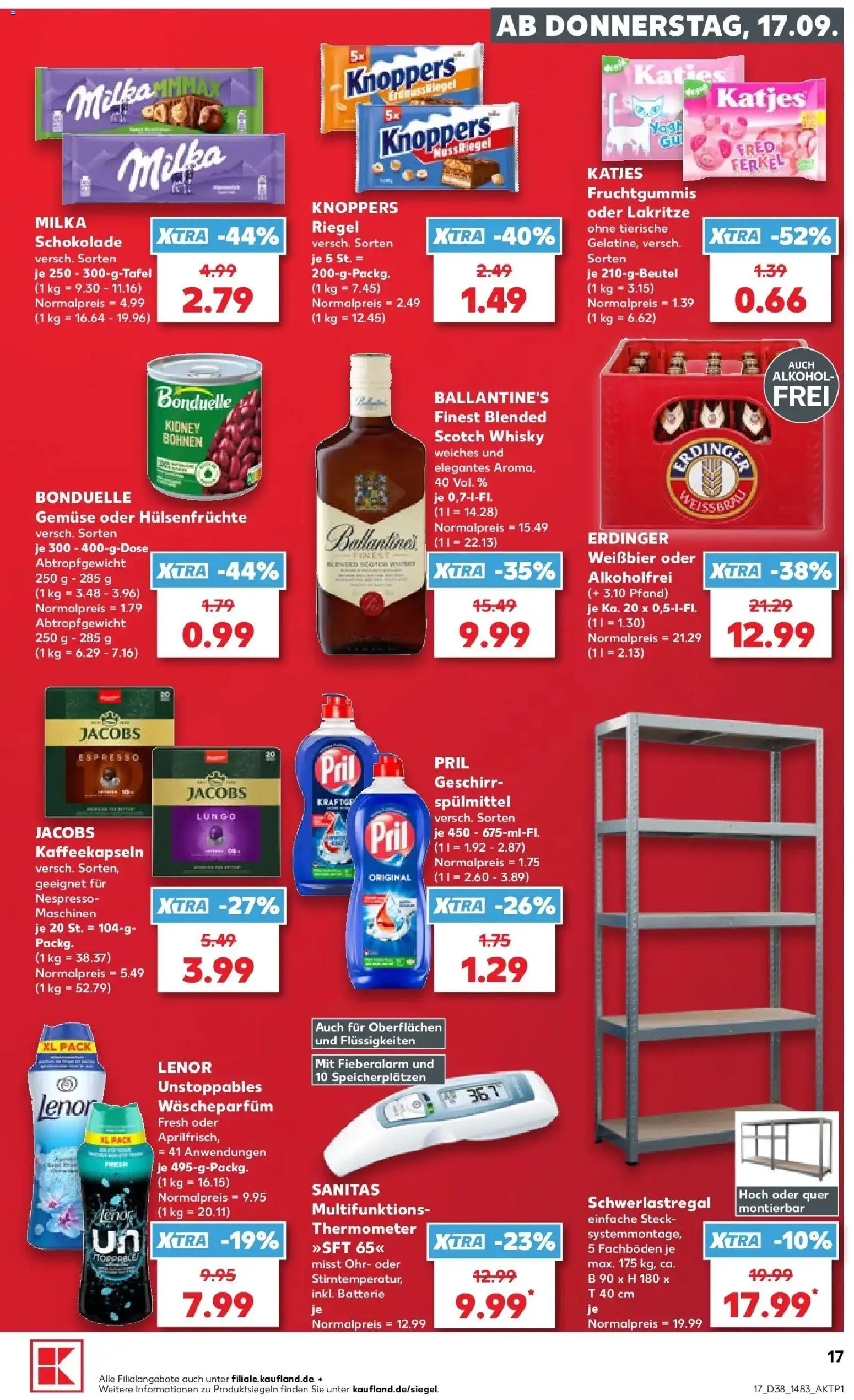 Prospekt Kaufland ab 14.09.2026 » Angebote Online zum Blättern | Seite: 29 | Produkte: Lenor, Whisky, Milka, Knoppers