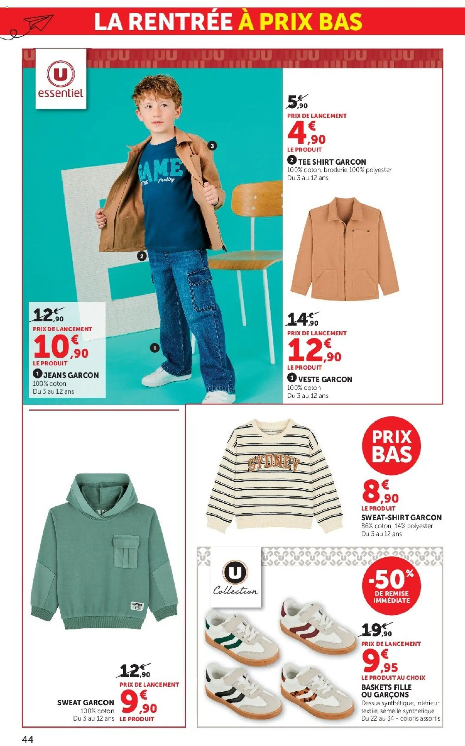 {H1} | Page: 44 | Produits: Coton, Veste, Baskets