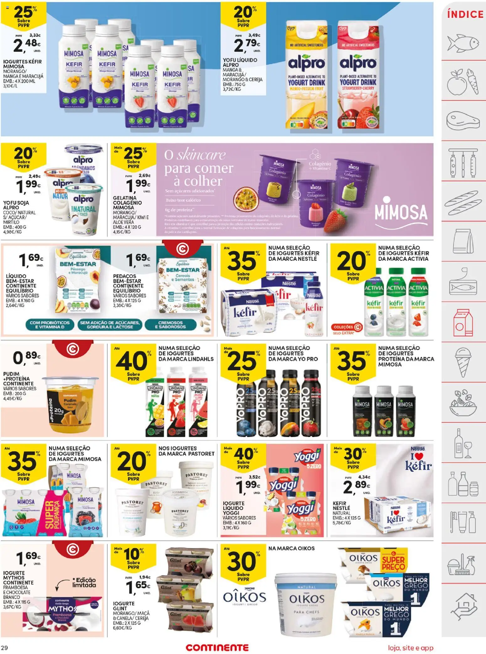 Continente folheto │ válido de 18/08/2026 | Página: 29 | Produtos: Probióticos, Vitamina c, Kiwi, Proteina