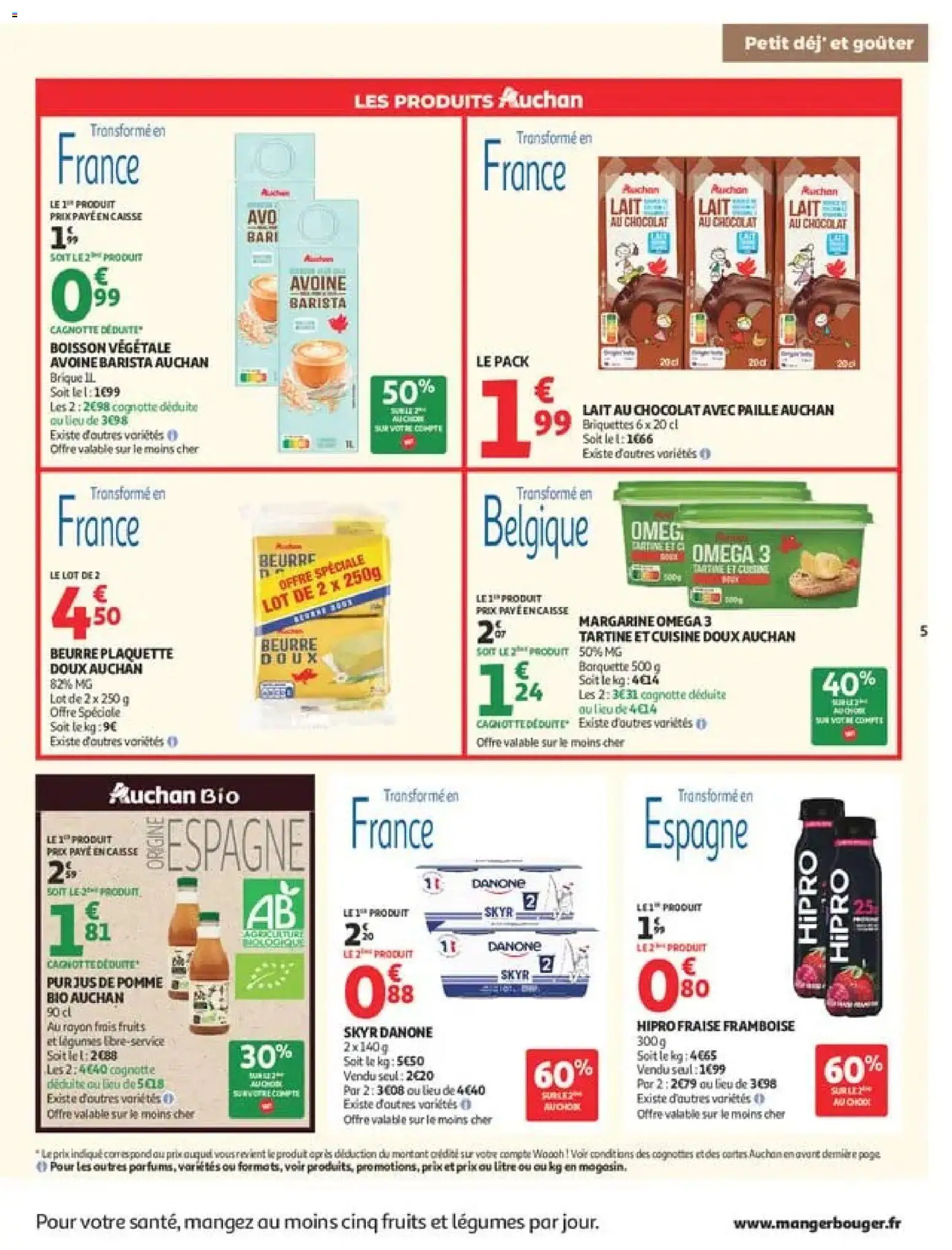 {H1} | Page: 5 | Produits: Fraise, Framboise, Beurre, Chocolat