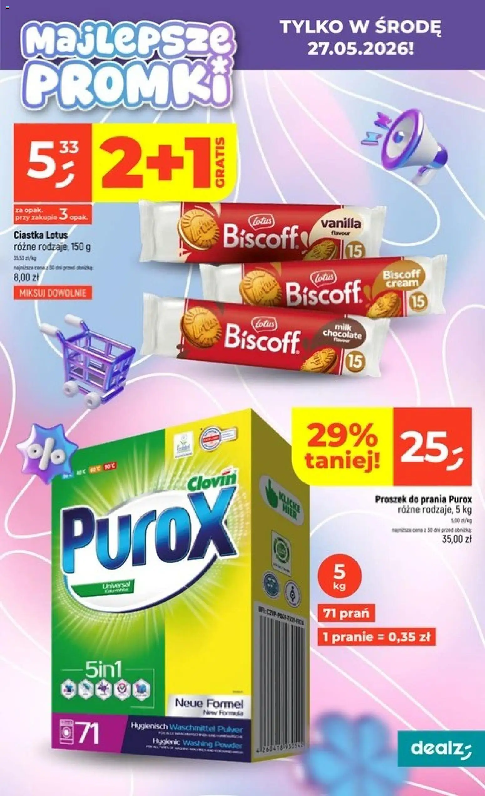 Dealz gazetka - Majlepsze promki od 21.05.2026 | Strona: 7 | Produkty: Ciastka, Proszek do prania