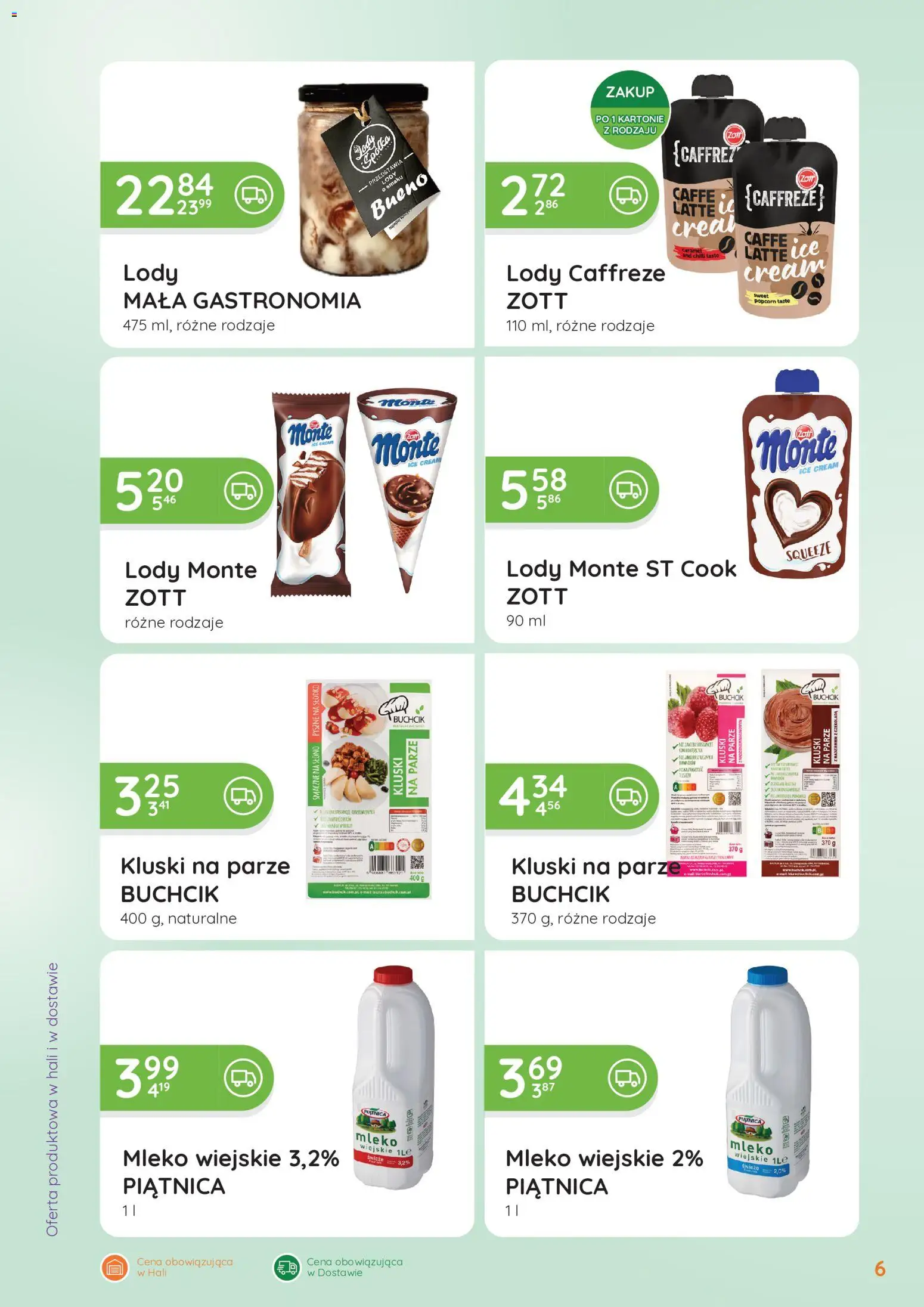 Eurocash gazetka - Oferta Handlowa od 29.06.2026 | Strona: 6 | Produkty: Kluski na parze, Czekolada, Popcorn, Lody