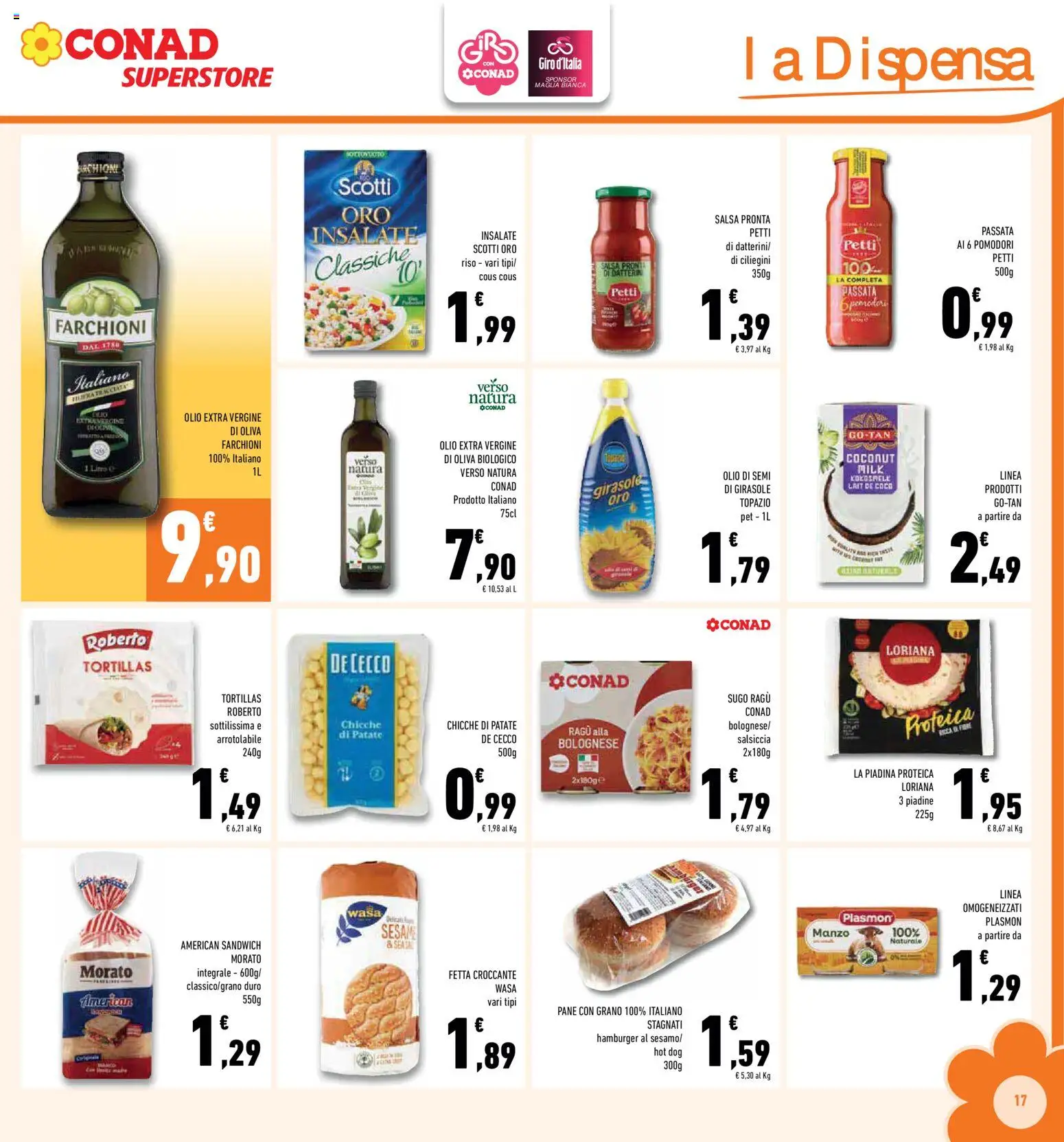 Volantino Conad del 06.05.2026 | Pagina: 17 | Prodotti: Salsiccia, Ragú, Hamburger, Olio di semi di girasole