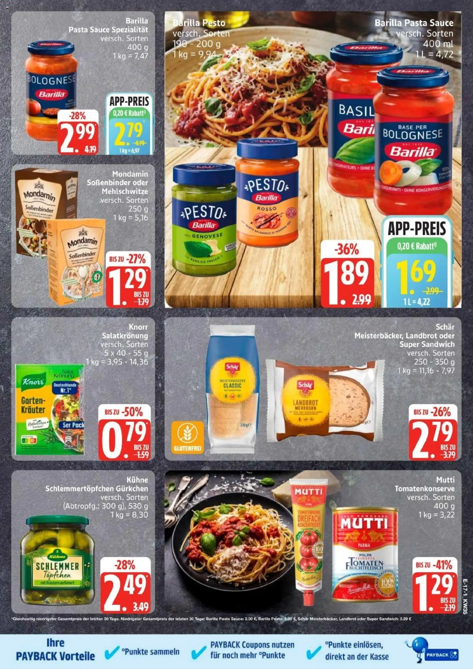 Edeka Prospekt Hamburg – gültig ab 23.08.2026 | Seite: 19 | Produkte: Barilla, Barilla pesto, Pasta, Salat