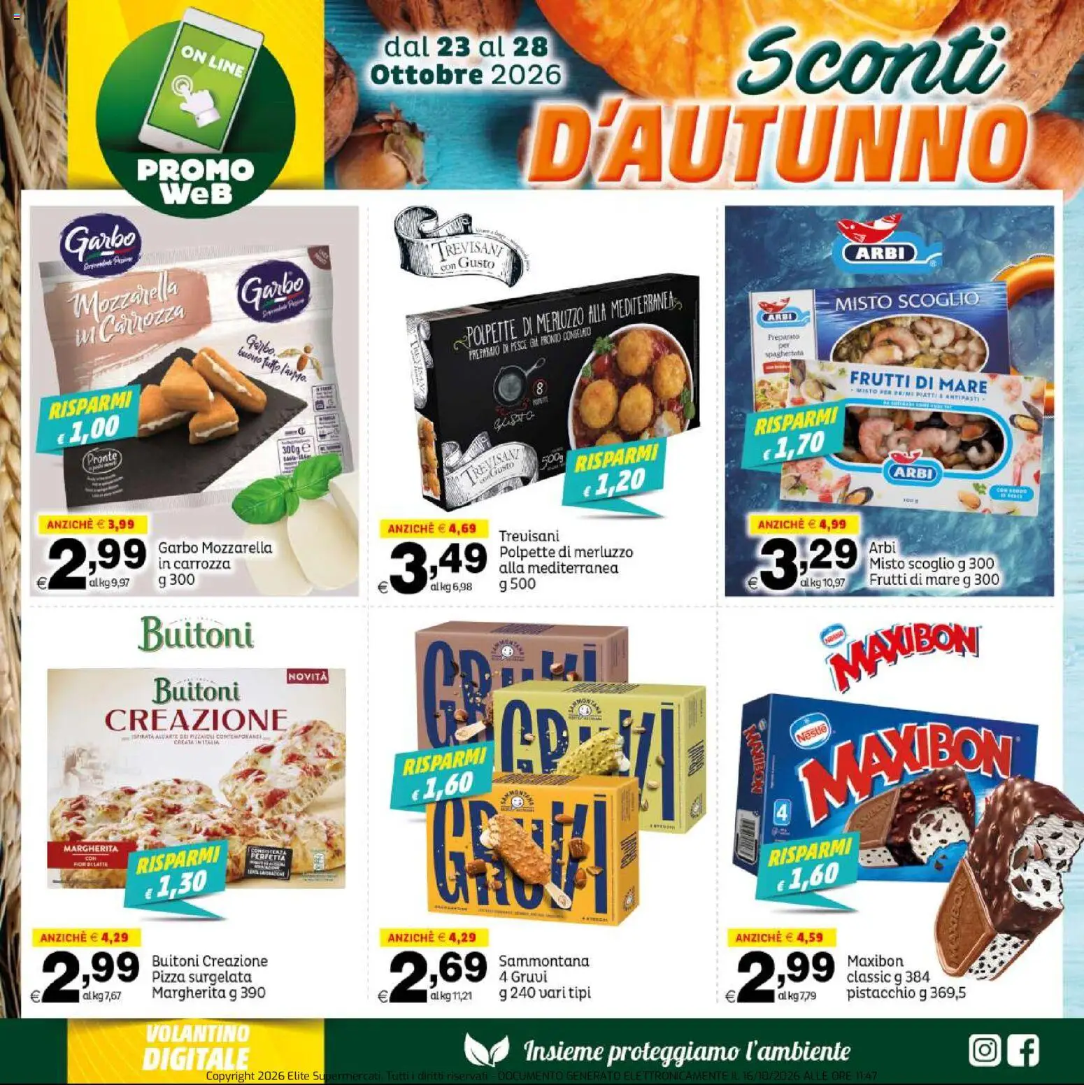 Volantino Elite Supermercati del 23/10/2026 | Pagina: 4 | Prodotti: Pistacchio, Pesce, Merluzzo, Polpette