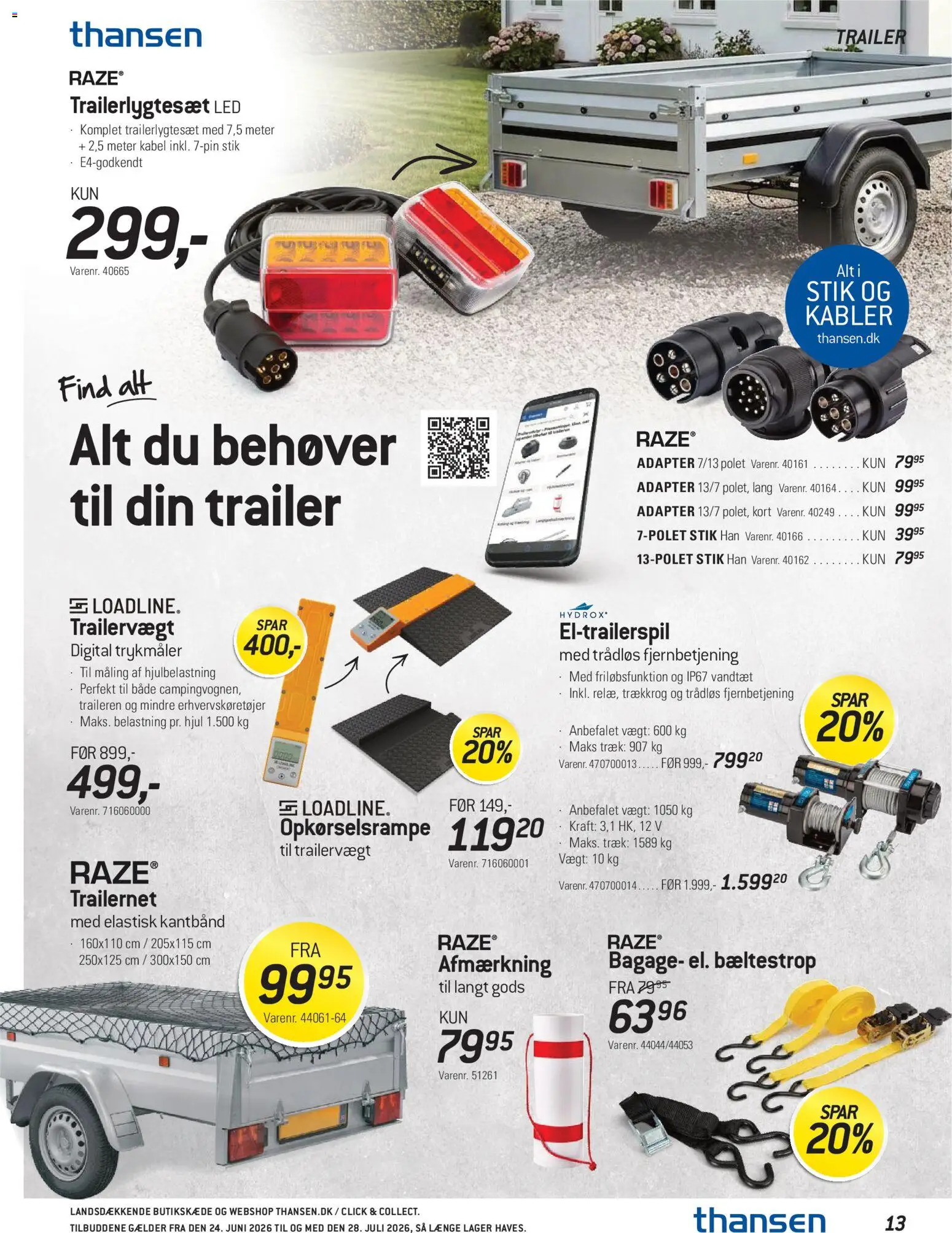 Thansen tilbudsavis – gyldig fra 24/06/2026 | Side: 13 | Produkter: Trykmåler, Kabler, Bagage, Maling