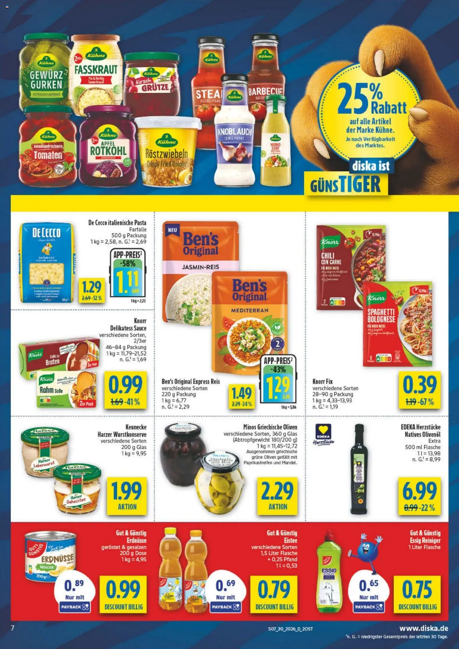 Diska Prospekt – gültig ab 20.07.2026 | Seite: 7 | Produkte: Knorr fix, Äpfel, Tomaten, Chili