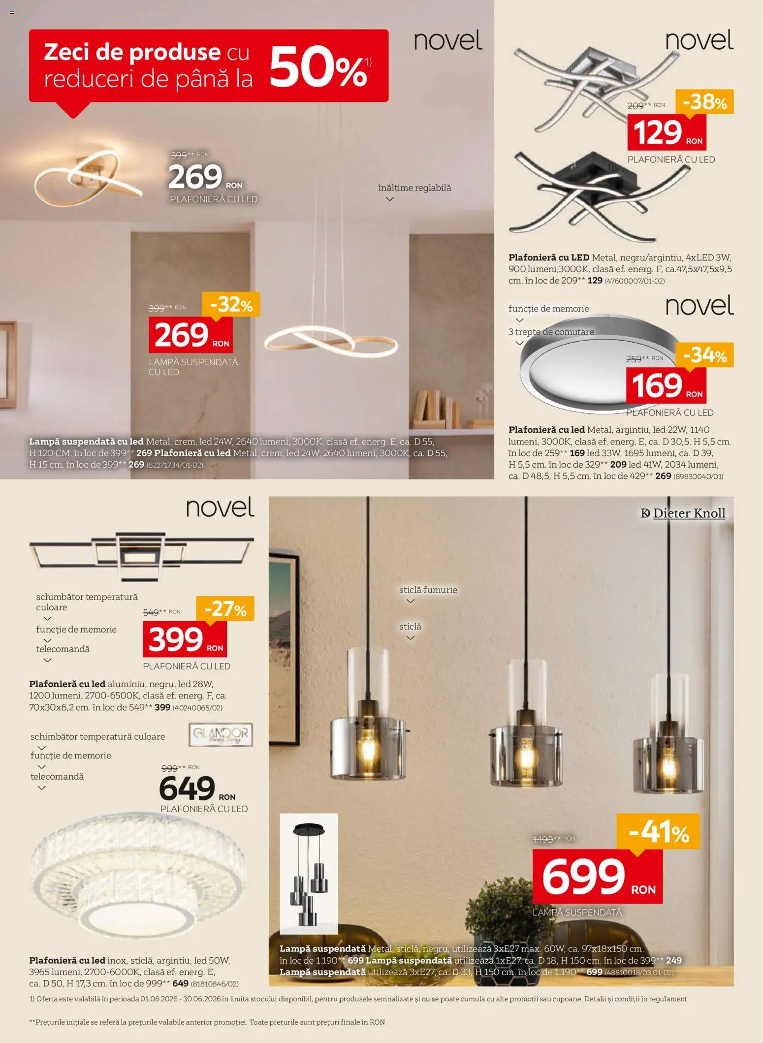 Noul catalog XXXLutz – valabil de la 01.06.2026 | Pagină: 16 | Produse: Memorie, Plafonieră, Babak, Lampă