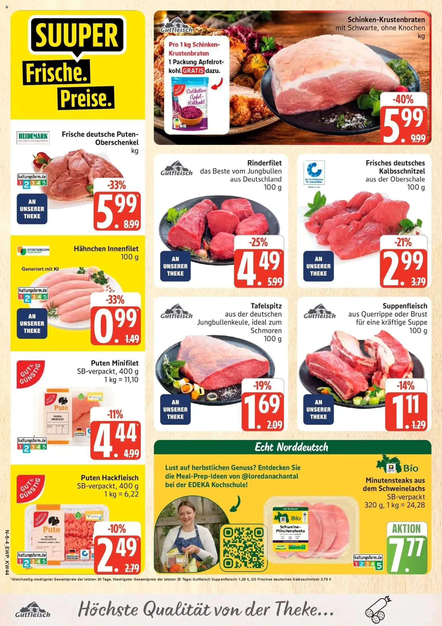 Edeka Prospekt Rostock (ab 26.10.2026) » Angebote Online | Seite: 6 | Produkte: Tafelspitz, Hahnchen, Äpfel, Schinken