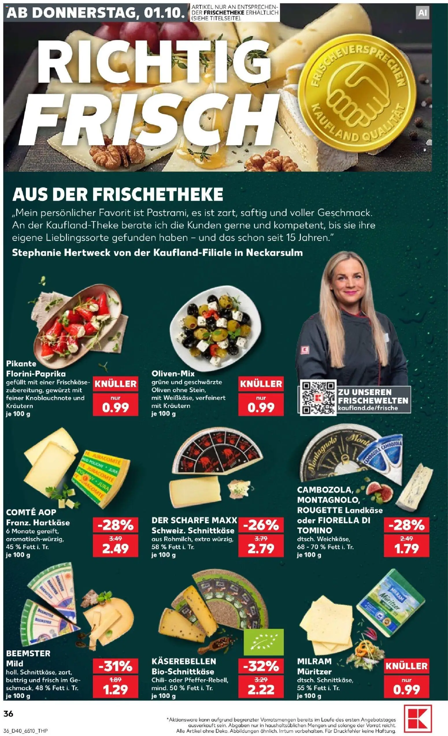 Kaufland Prospekt Köln – gültig ab 01.10.2026 | Seite: 40 | Produkte: Milram, Chili, Frischkase