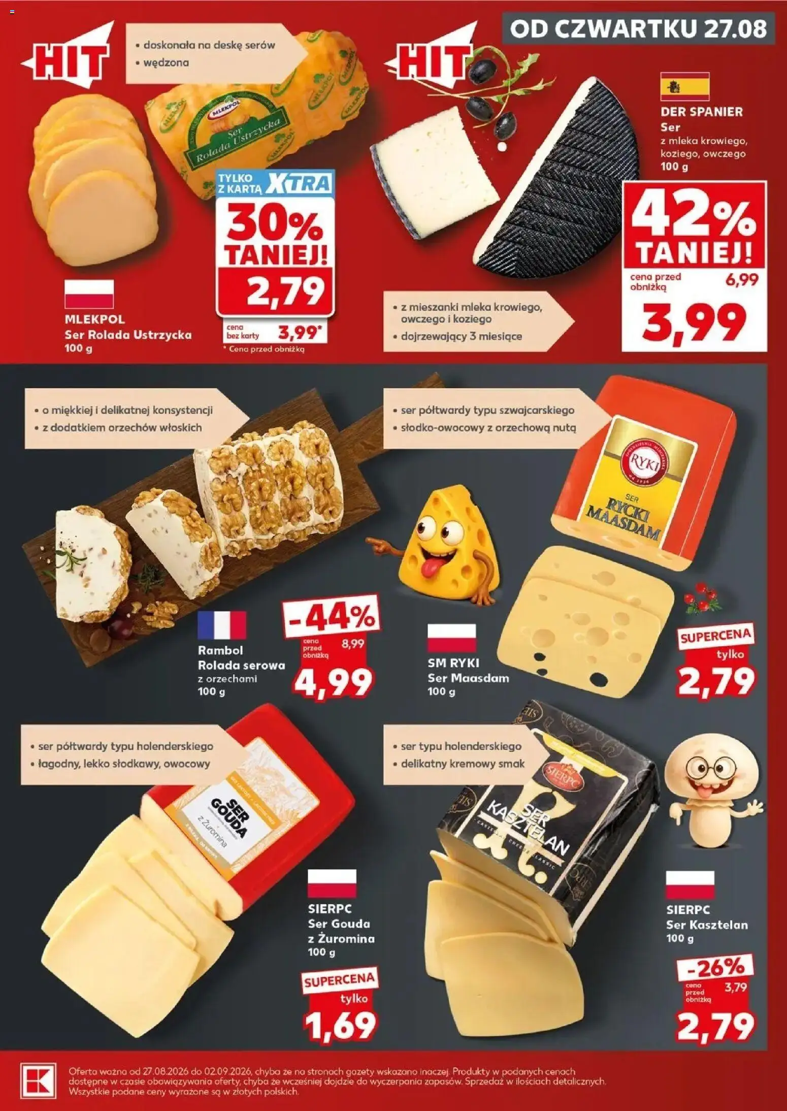 Kaufland gazetka - Mocny start od 31.08.2026 - od jutra PDF | Strona: 21 | Produkty: Karta, Rolada Ustrzycka, Orzechowa, Ser gouda