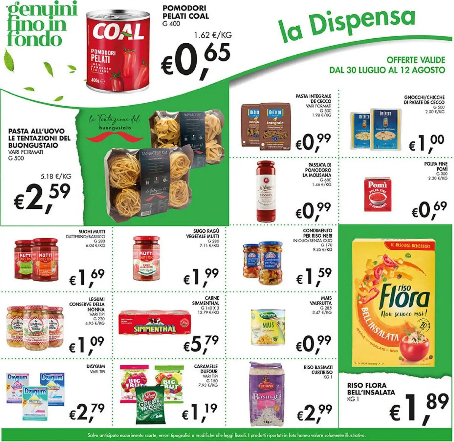 Volantino Coal del 30/07/2026 | Pagina: 17 | Prodotti: Legumi, Riso, Carne, Mutti