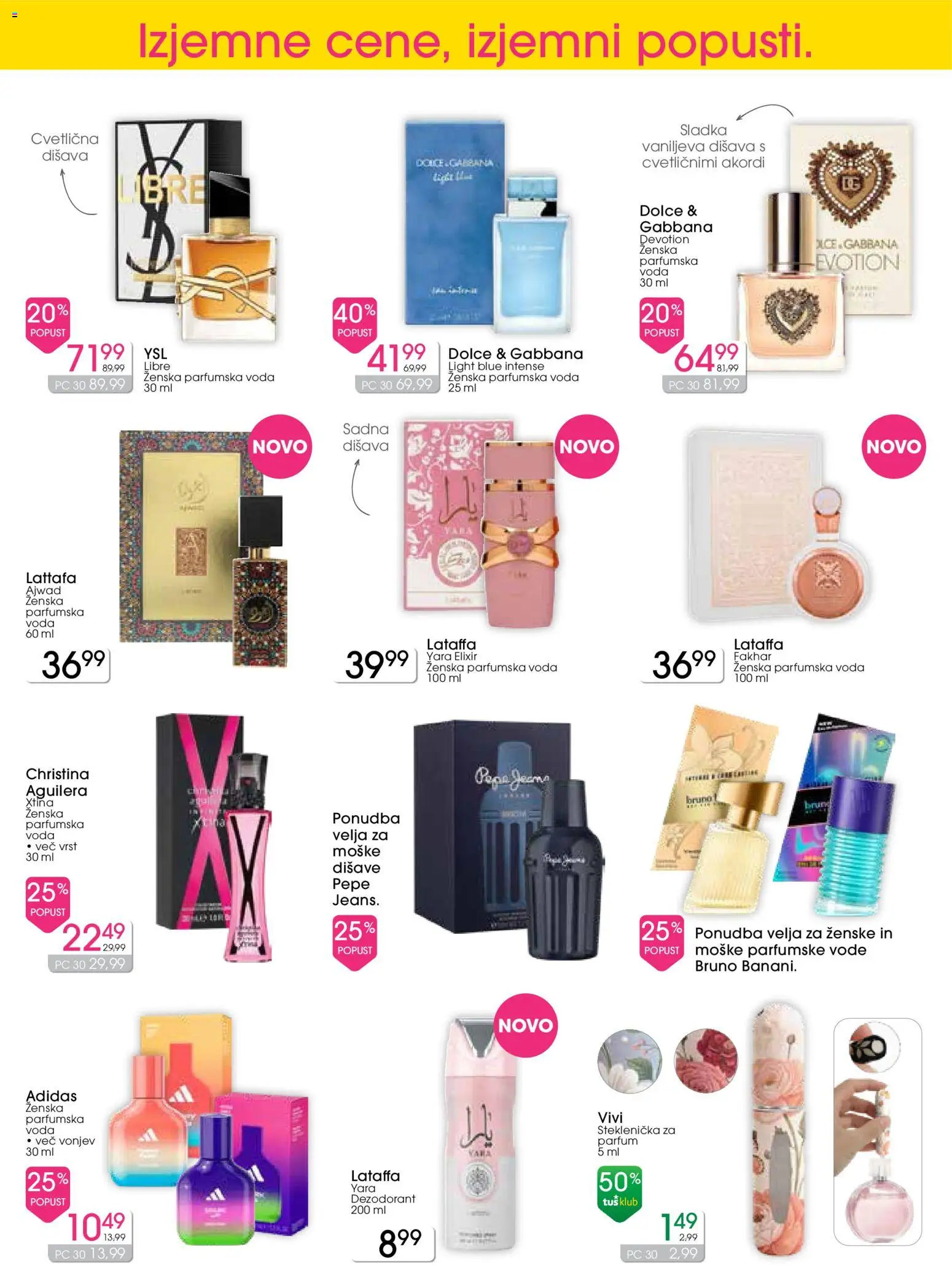 Novi Tuš drogerija katalog ponudbe – veljaven od 15.04.2026 | Stran: 3 | Izdelki: Parfum, Disava, Voda, Parfumska voda