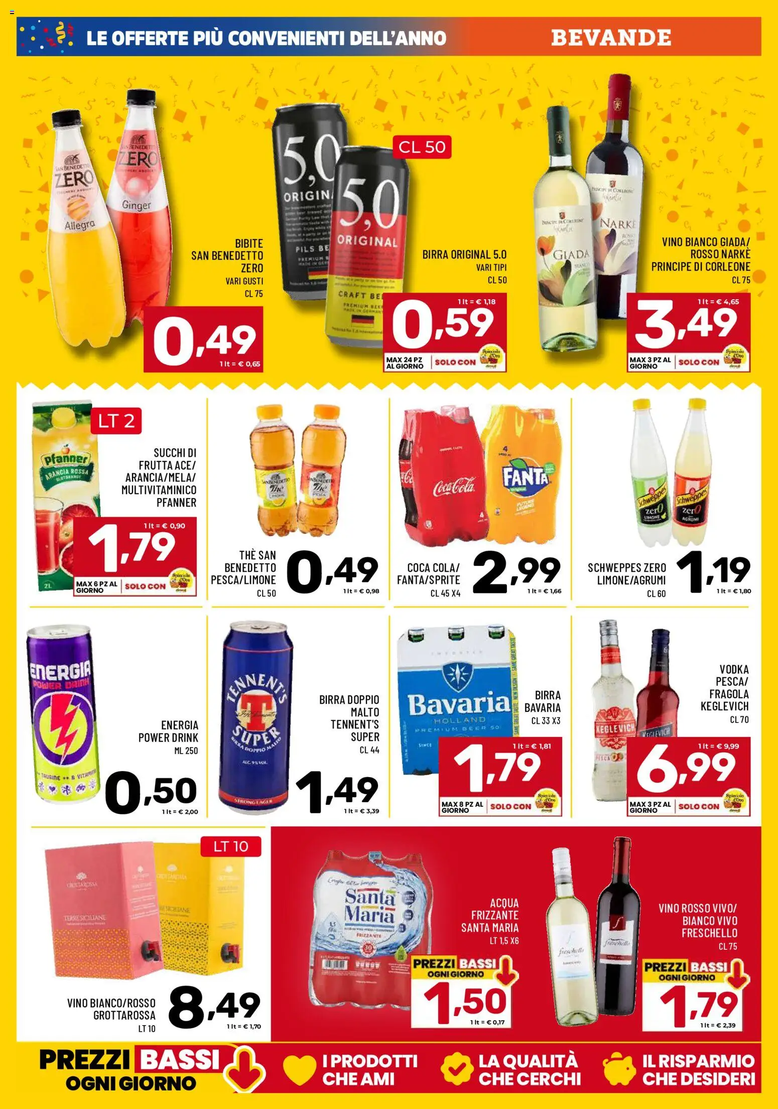 Volantino Il Centesimo del 07/07/2026 | Pagina: 9 | Prodotti: Acqua, Vino, Vino rosso, Vino bianco