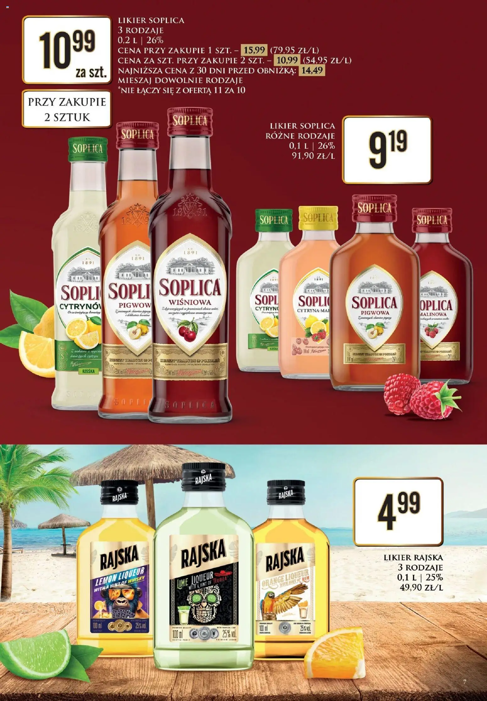 Dino gazetka - Katalog alkoholowy od 05.10.2026 | Strona: 7 | Produkty: Soplica, Tequila, Rum, Whisky