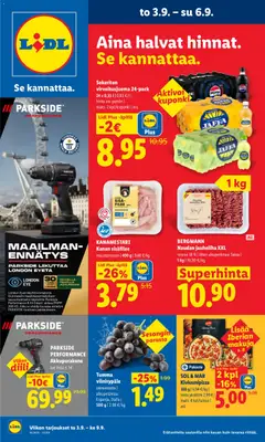 Lidl-mainoslehti voimassa 03/09/2026 alkaen