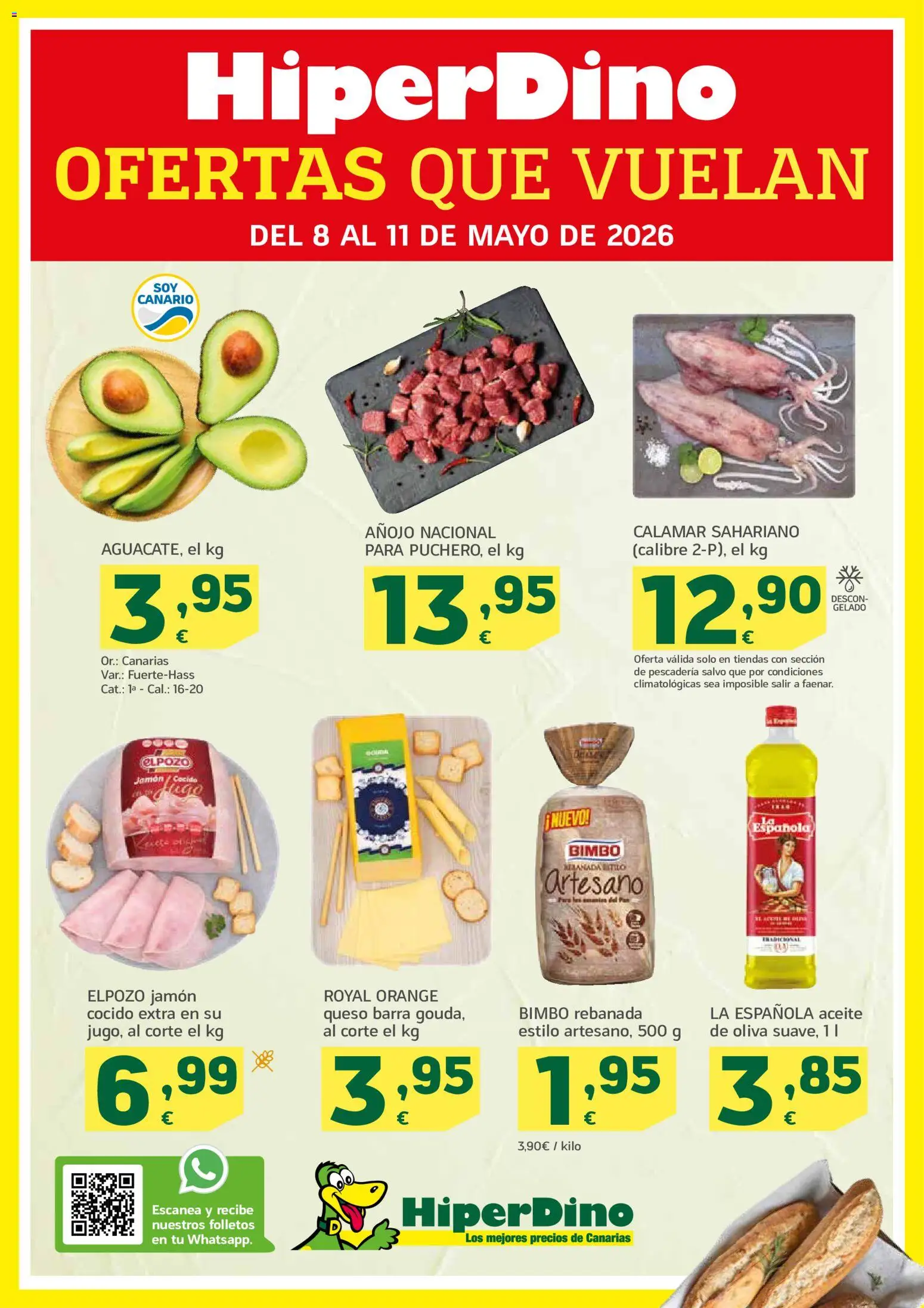 HiperDino Folleto │ válido desde el 08.05.2026 | Página: 1 | Productos: Queso, Aceite, Jamón
