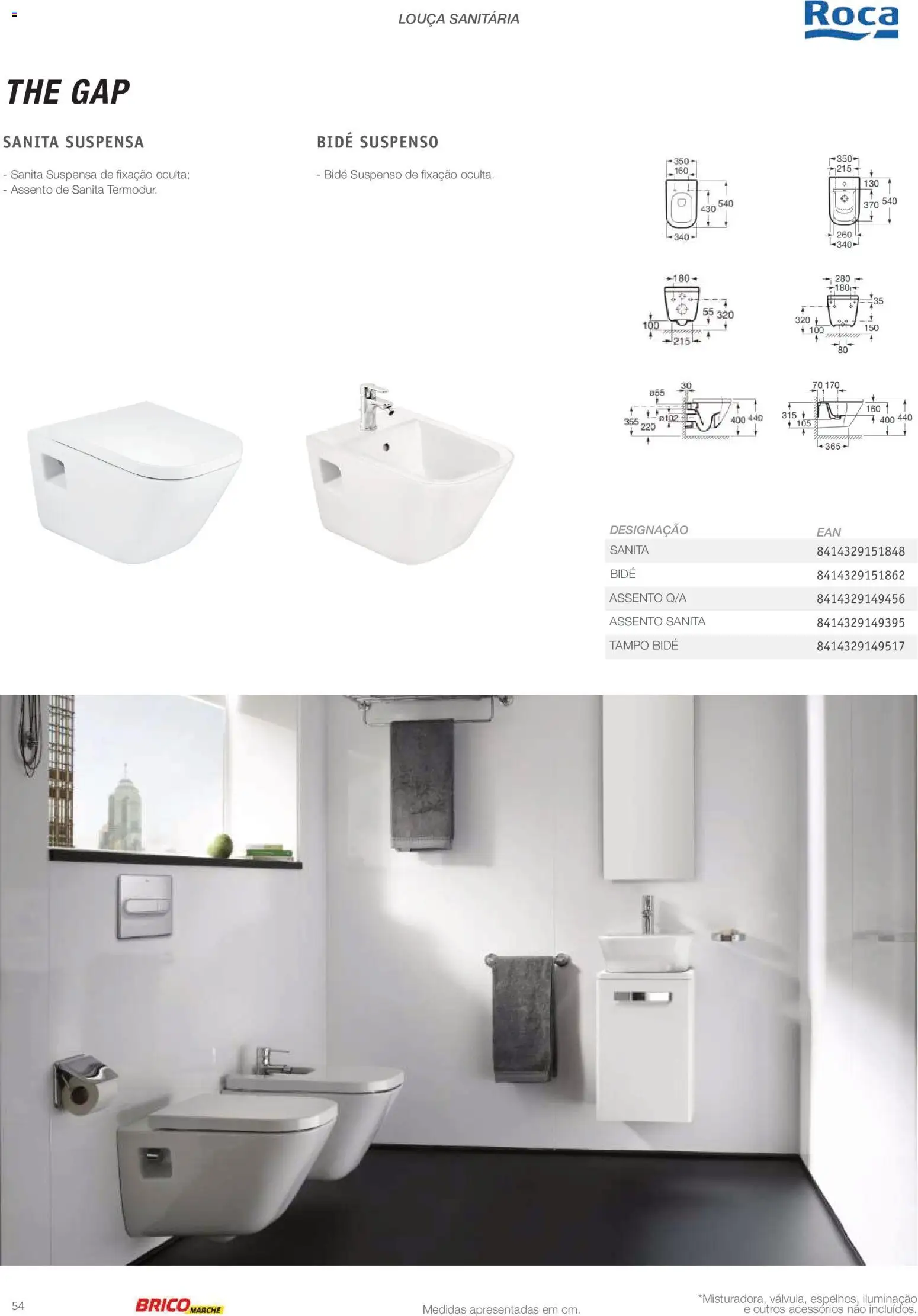 BricoMarché Catálogo de Inspiração Banho │ válido de 15.06.2026 | Página: 54 | Produtos: Louça sanitária