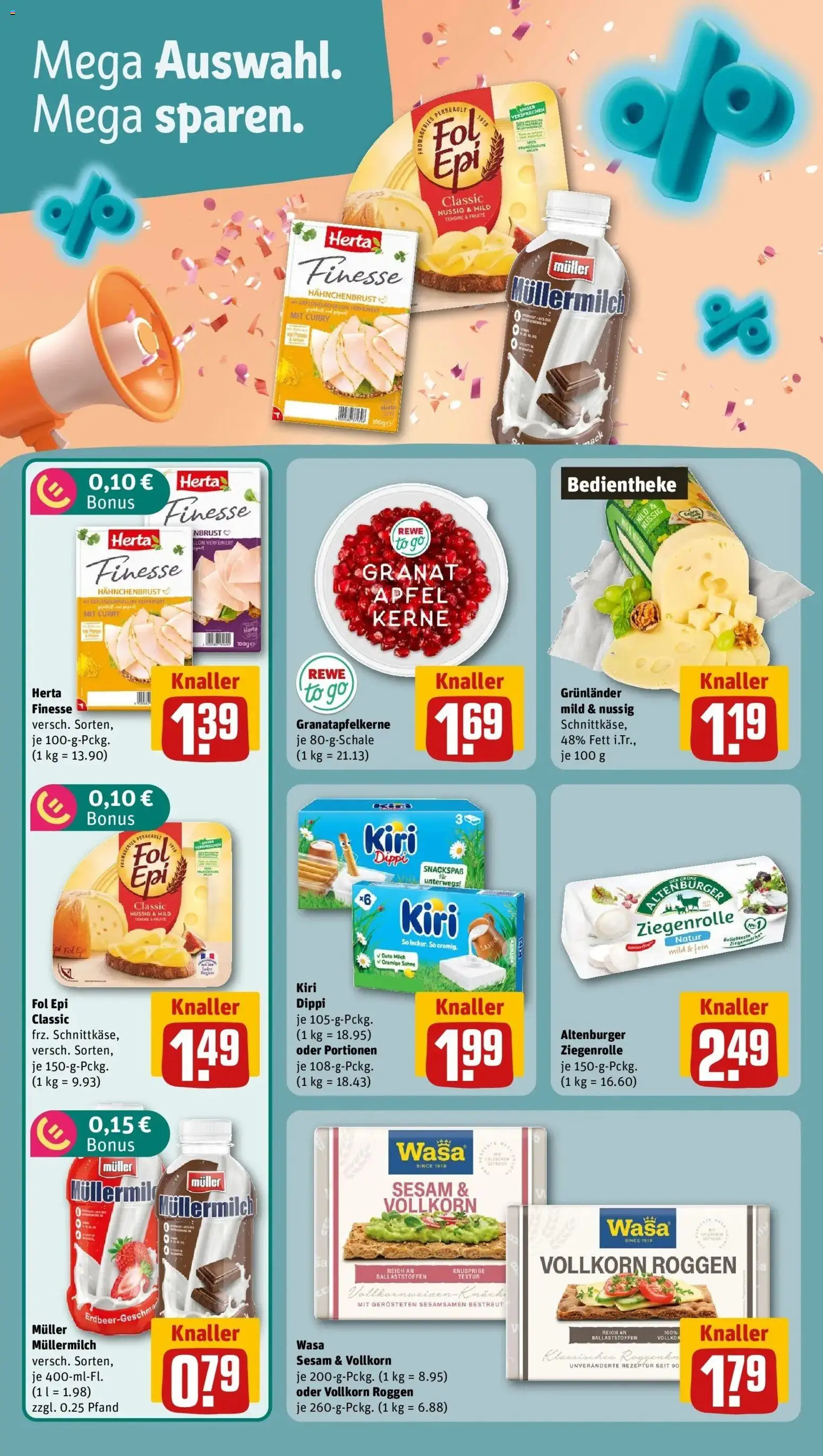 REWE Prospekt ab 21.09.2026 zum Blättern » Angebote | Seite: 6 | Produkte: Äpfel, Grunlander, Herta finesse, Sesamsamen