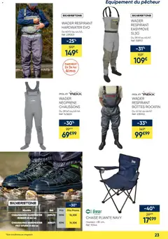 Pacific Pêche - Prévisualisation de Pacific Pêche catalogue valide à partir de 06.05.2026 | Page: 23 | Produits: Chaise pliante, Chaise, Bottes, Chaussons